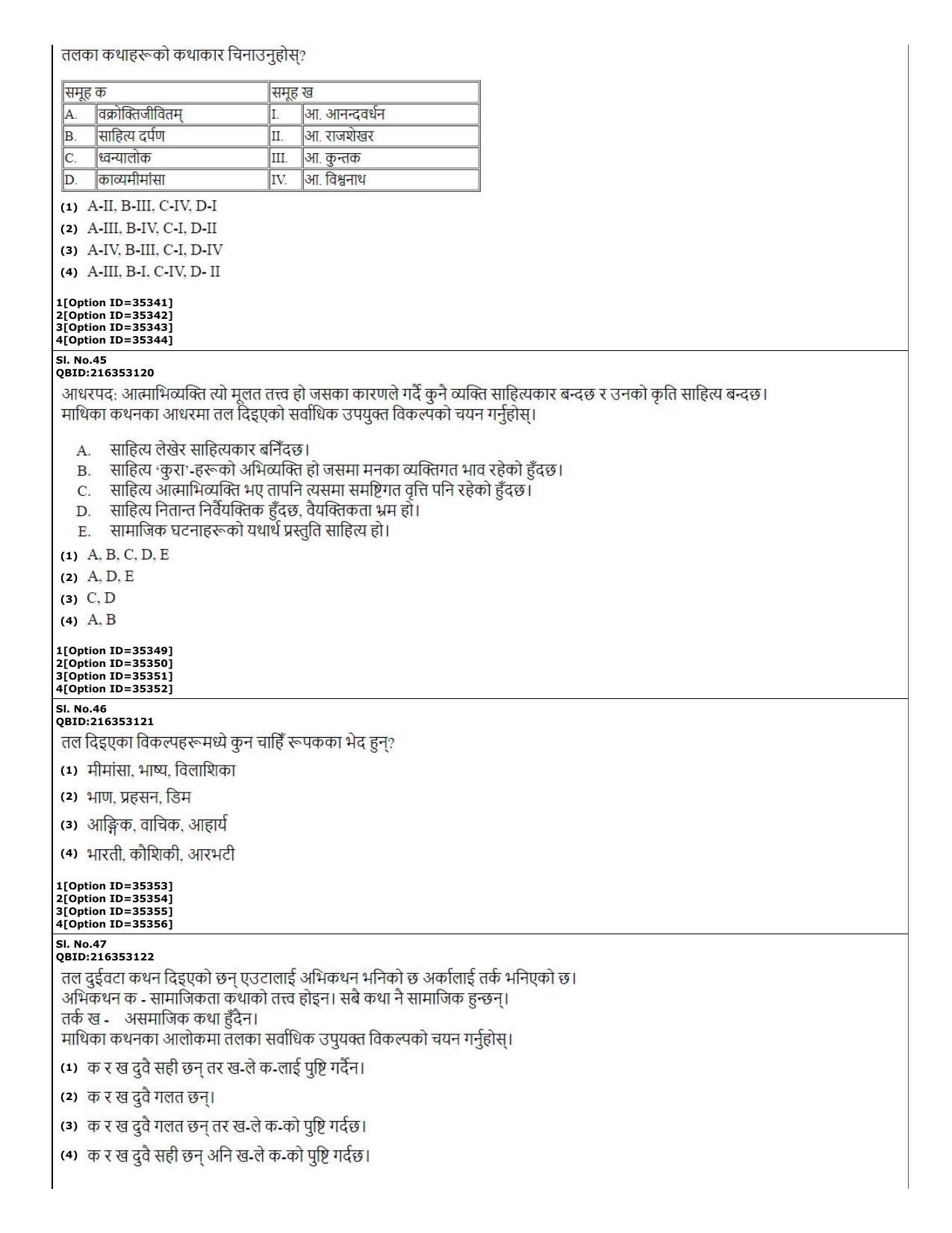CUET (PG) 2022: PGQP-60 Nepali (10-09-2022) Question Paper - Page 15
