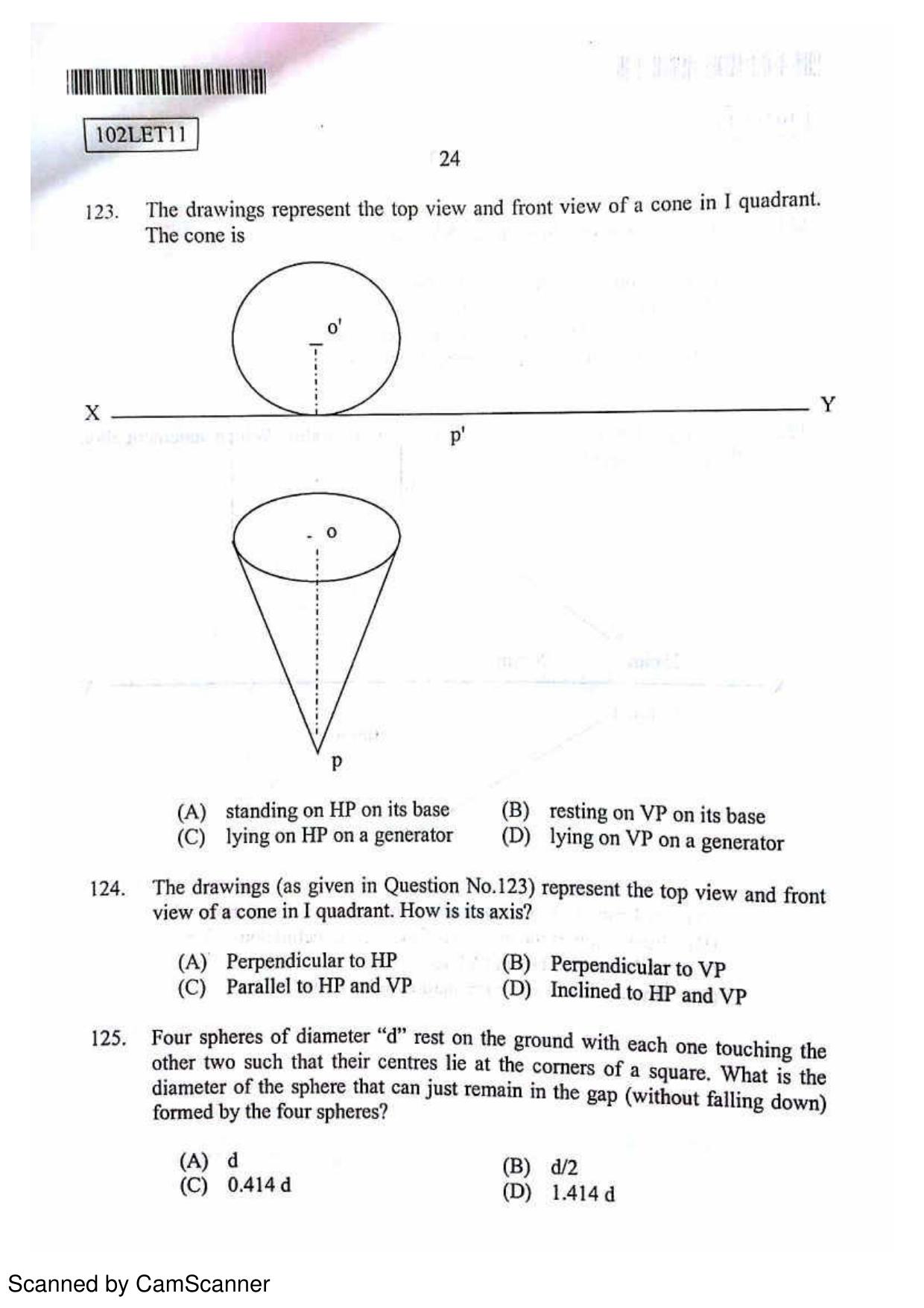 CUSAT CAT 2011 Lateral Entry Question Paper - Page 25