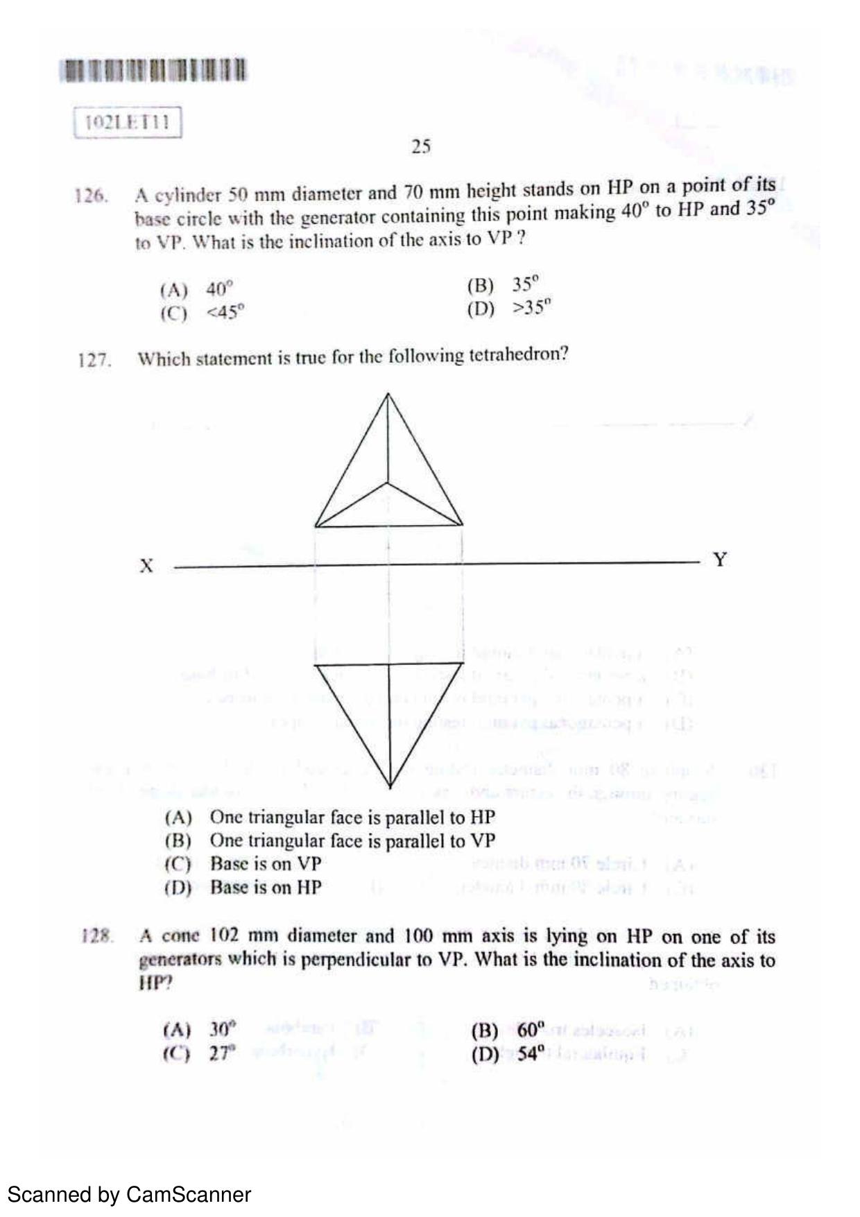 CUSAT CAT 2011 Lateral Entry Question Paper - Page 26