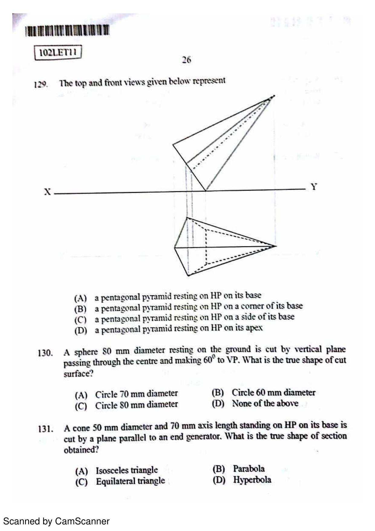 CUSAT CAT 2011 Lateral Entry Question Paper - Page 27