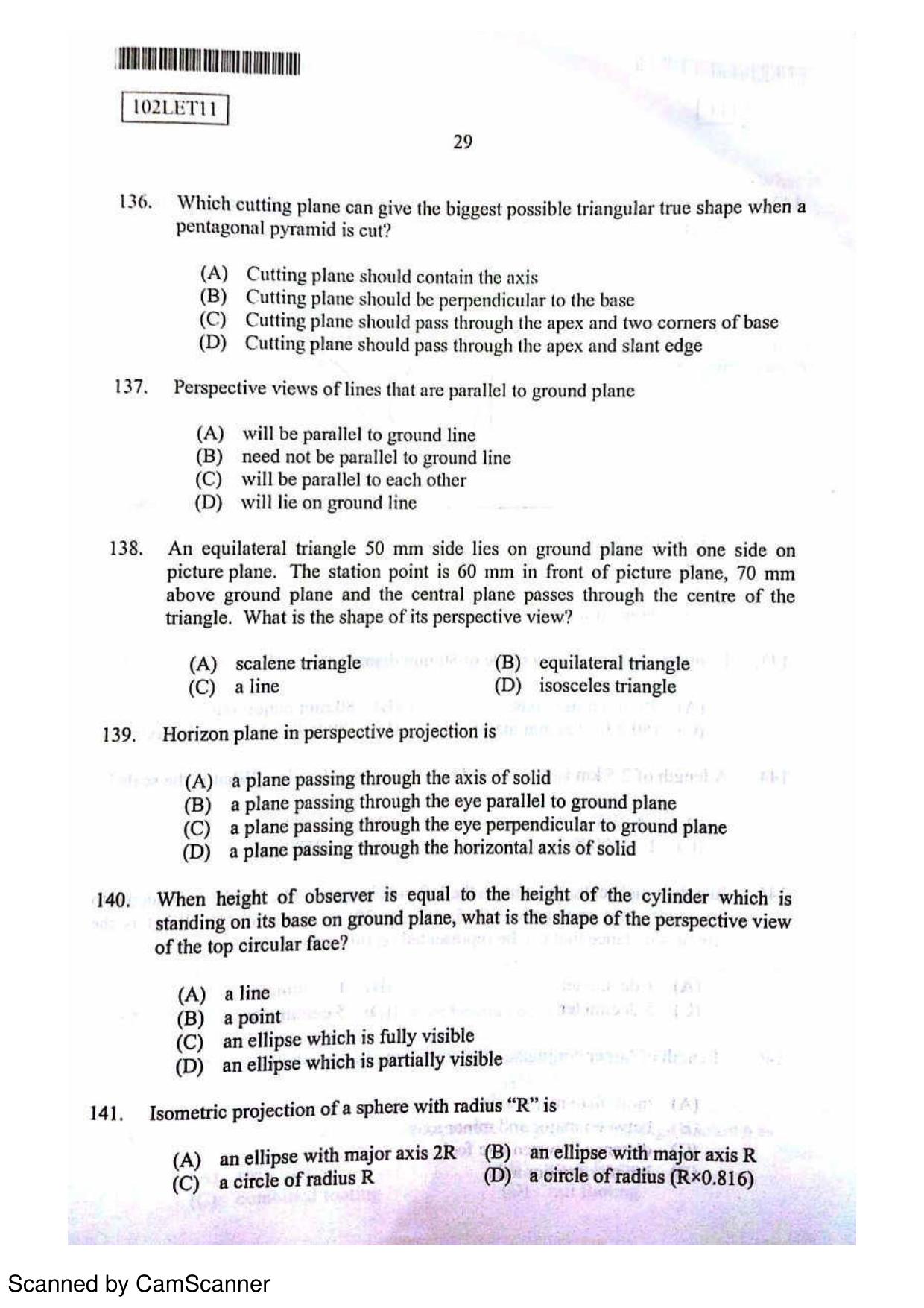 CUSAT CAT 2011 Lateral Entry Question Paper - Page 30