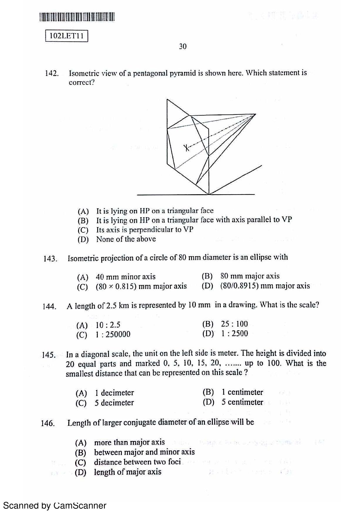 CUSAT CAT 2011 Lateral Entry Question Paper - Page 31