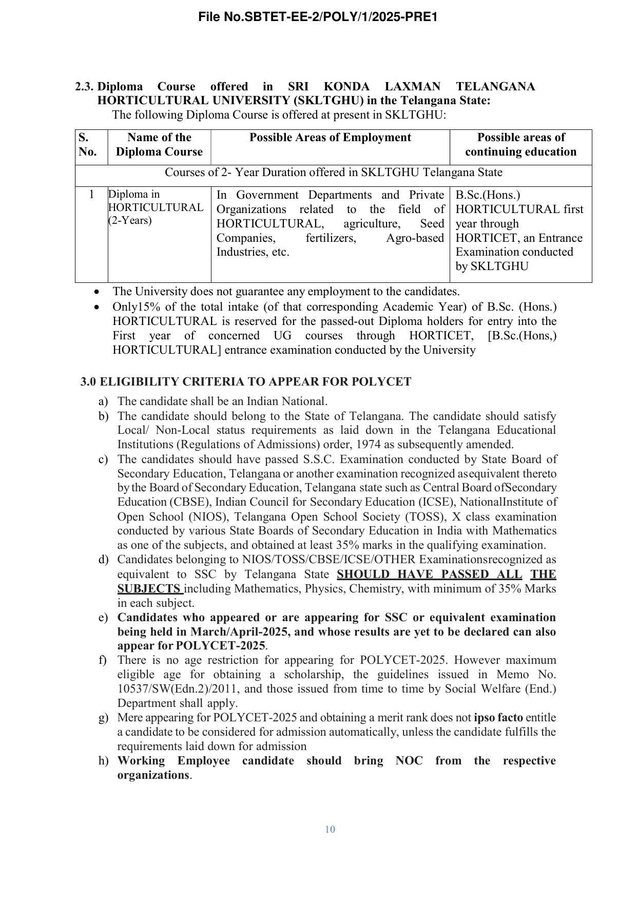 TS POLYCET Syllabus 2025 - Page 11