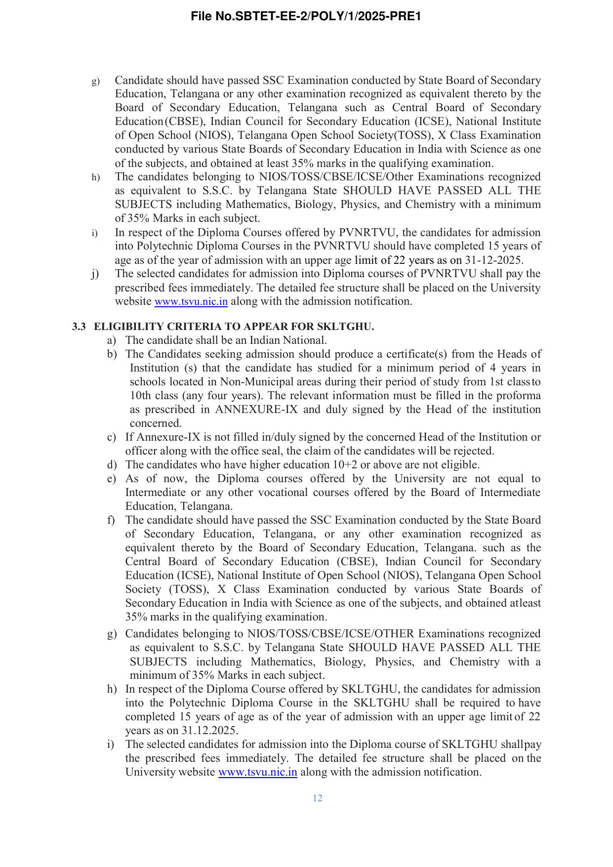 TS POLYCET Syllabus 2025 - Page 13
