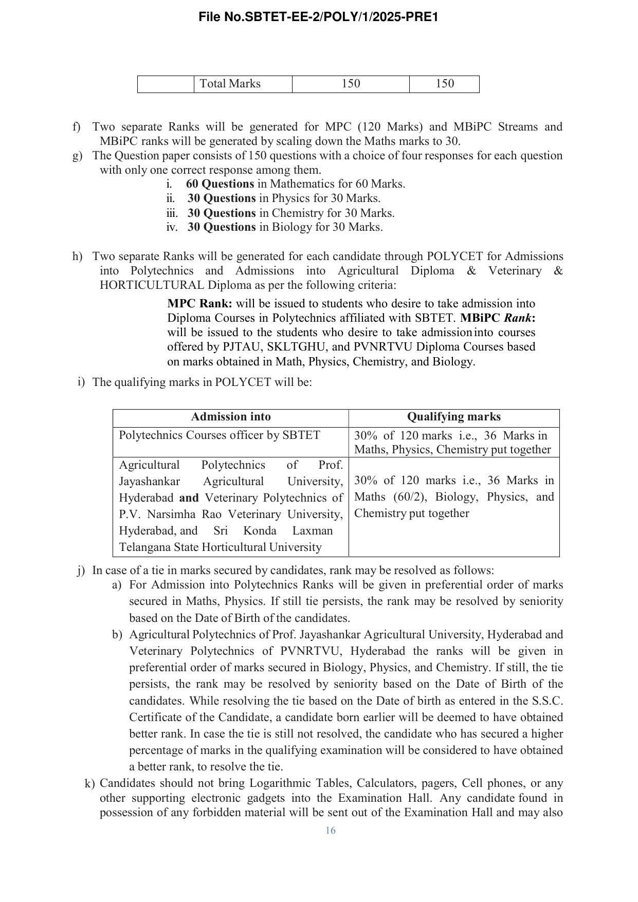 TS POLYCET Syllabus 2025 - Page 17