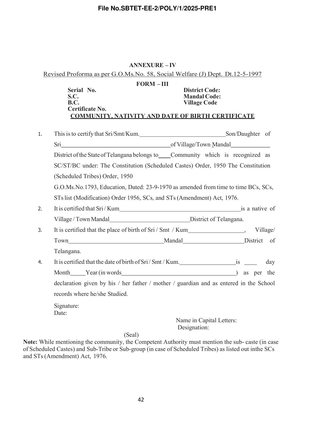 TS POLYCET Syllabus 2025 - Page 43