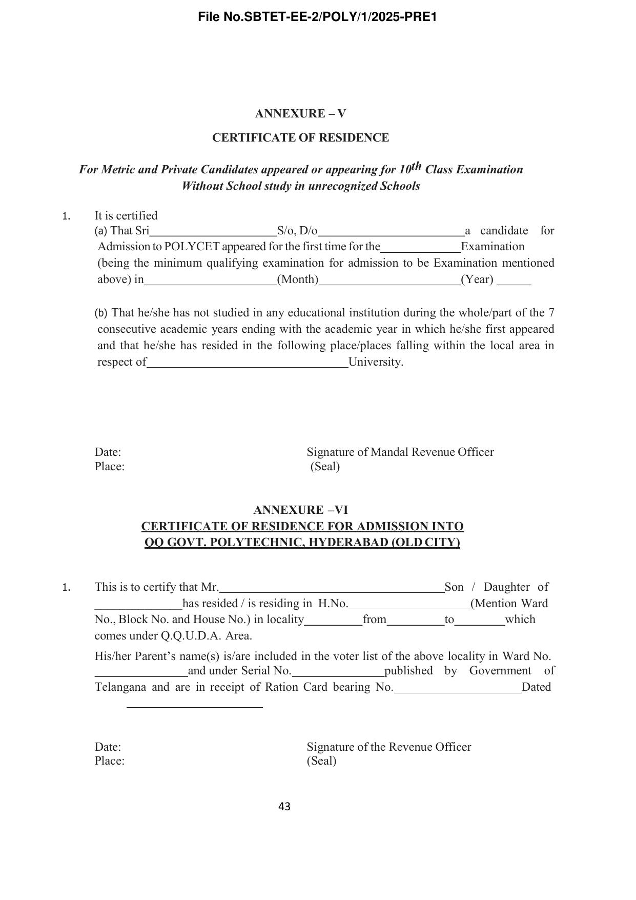 TS POLYCET Syllabus 2025 - Page 44