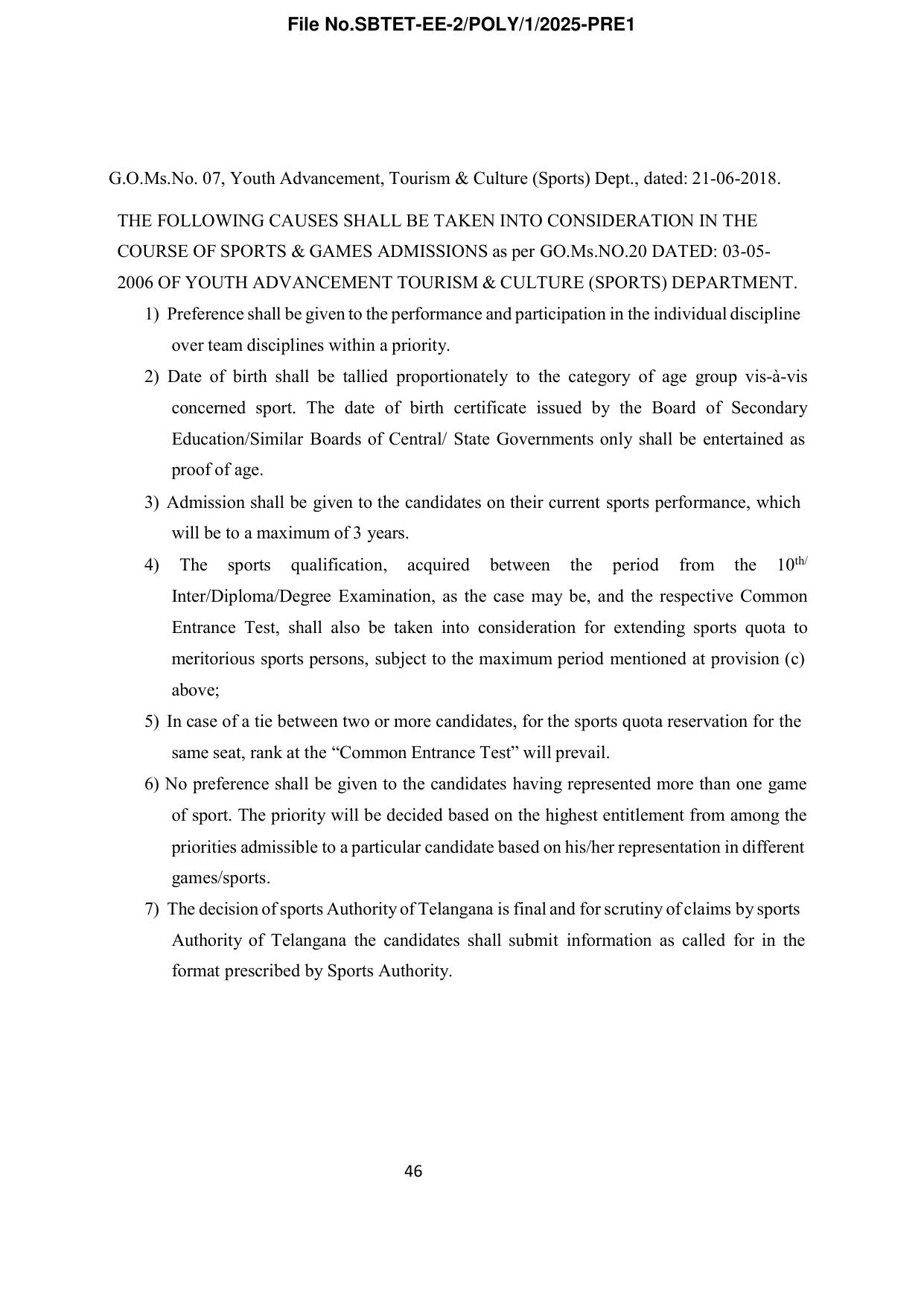 TS POLYCET Syllabus 2025 - Page 47