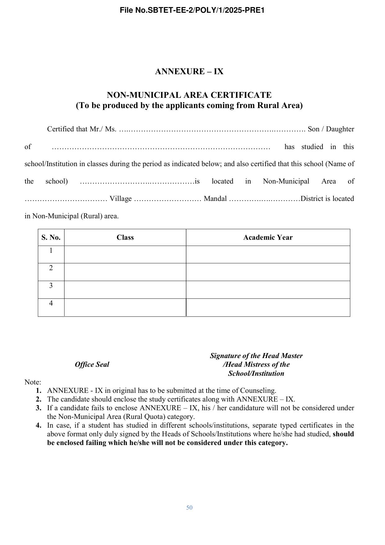 TS POLYCET Syllabus 2025 - Page 51