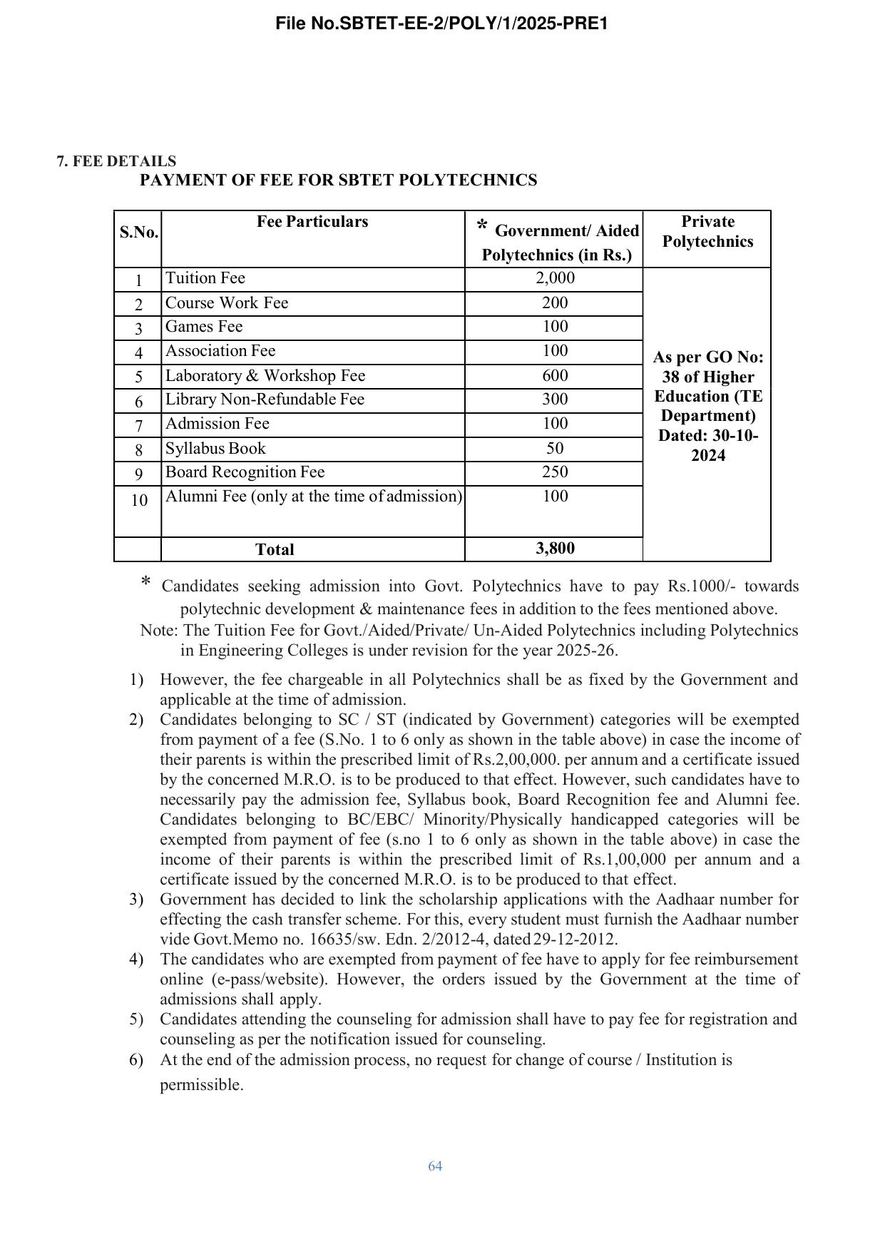 TS POLYCET Syllabus 2025 - Page 65