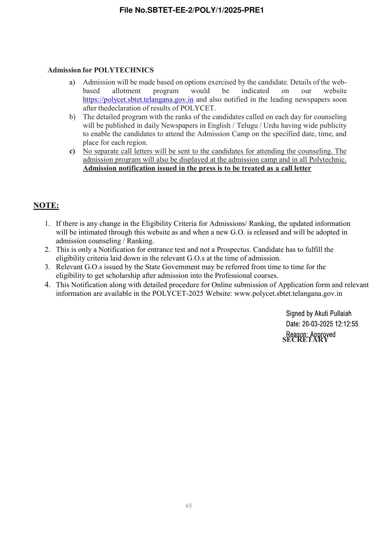TS POLYCET Syllabus 2025 - Page 66
