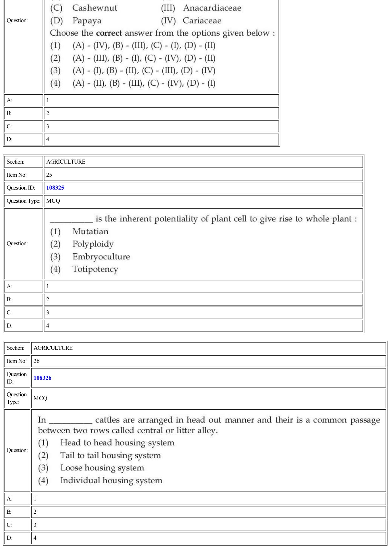 CUET 2022 Question Paper of Agriculture - Page 10