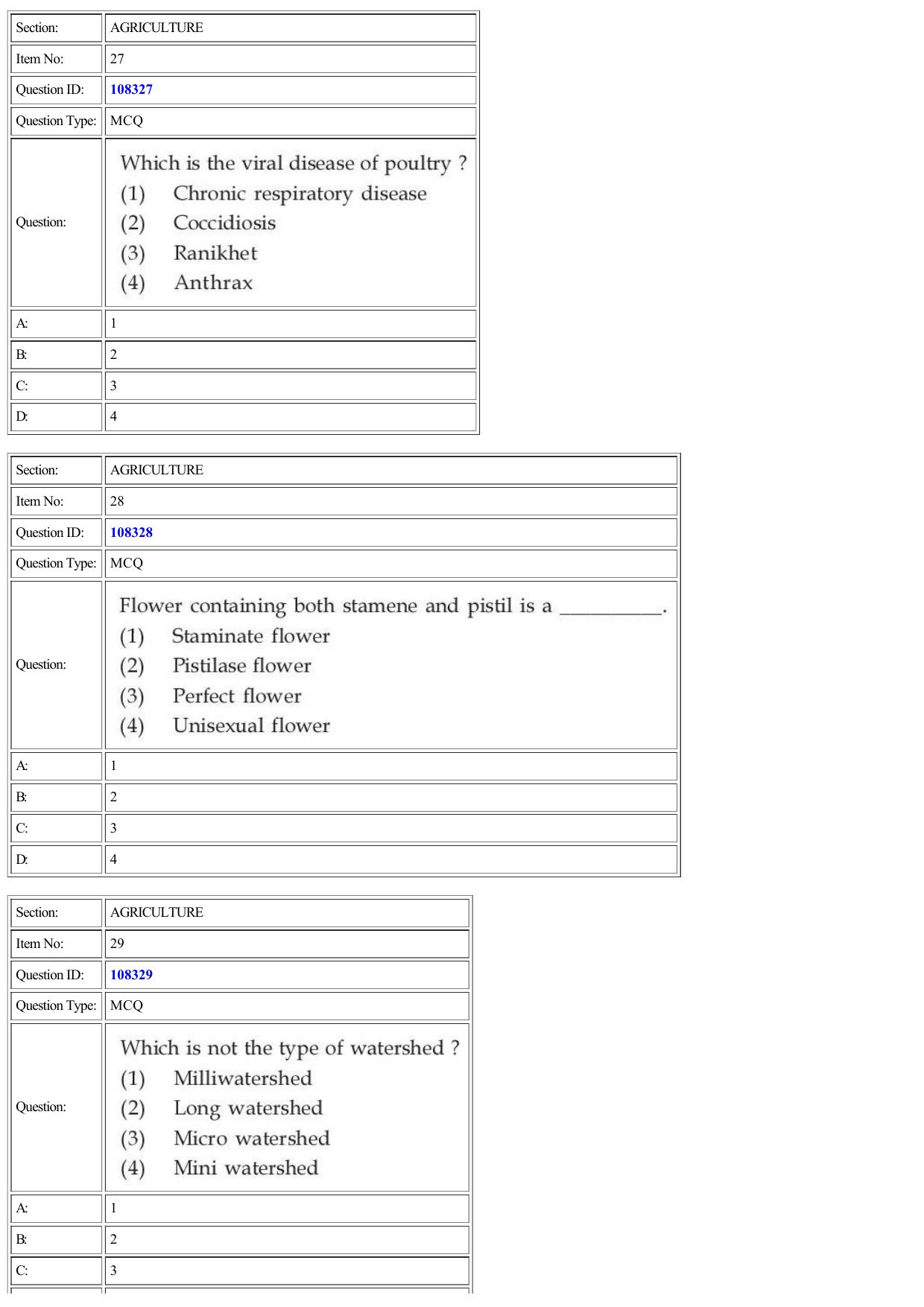 CUET 2022 Question Paper of Agriculture - Page 11