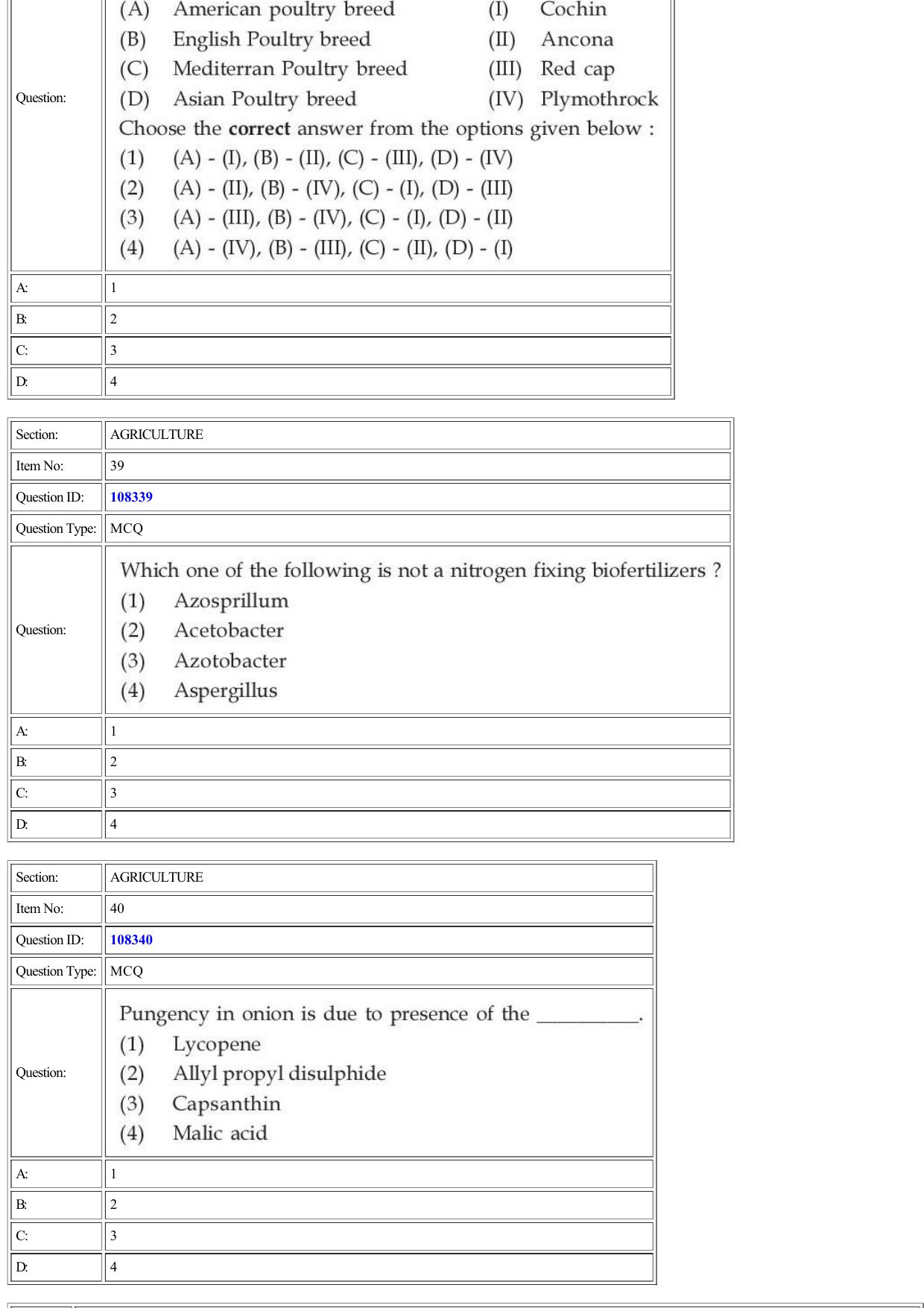 CUET 2022 Question Paper of Agriculture - Page 15