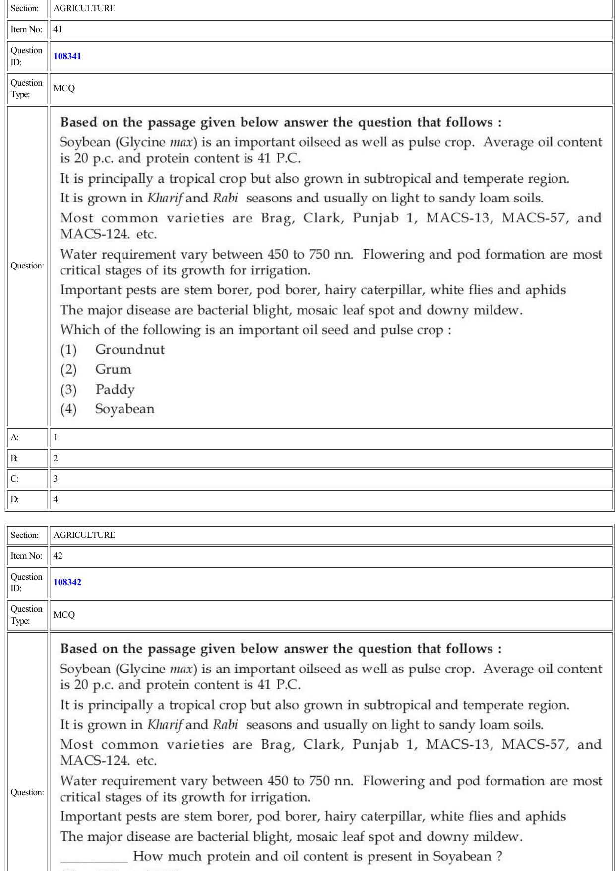 CUET 2022 Question Paper of Agriculture - Page 16
