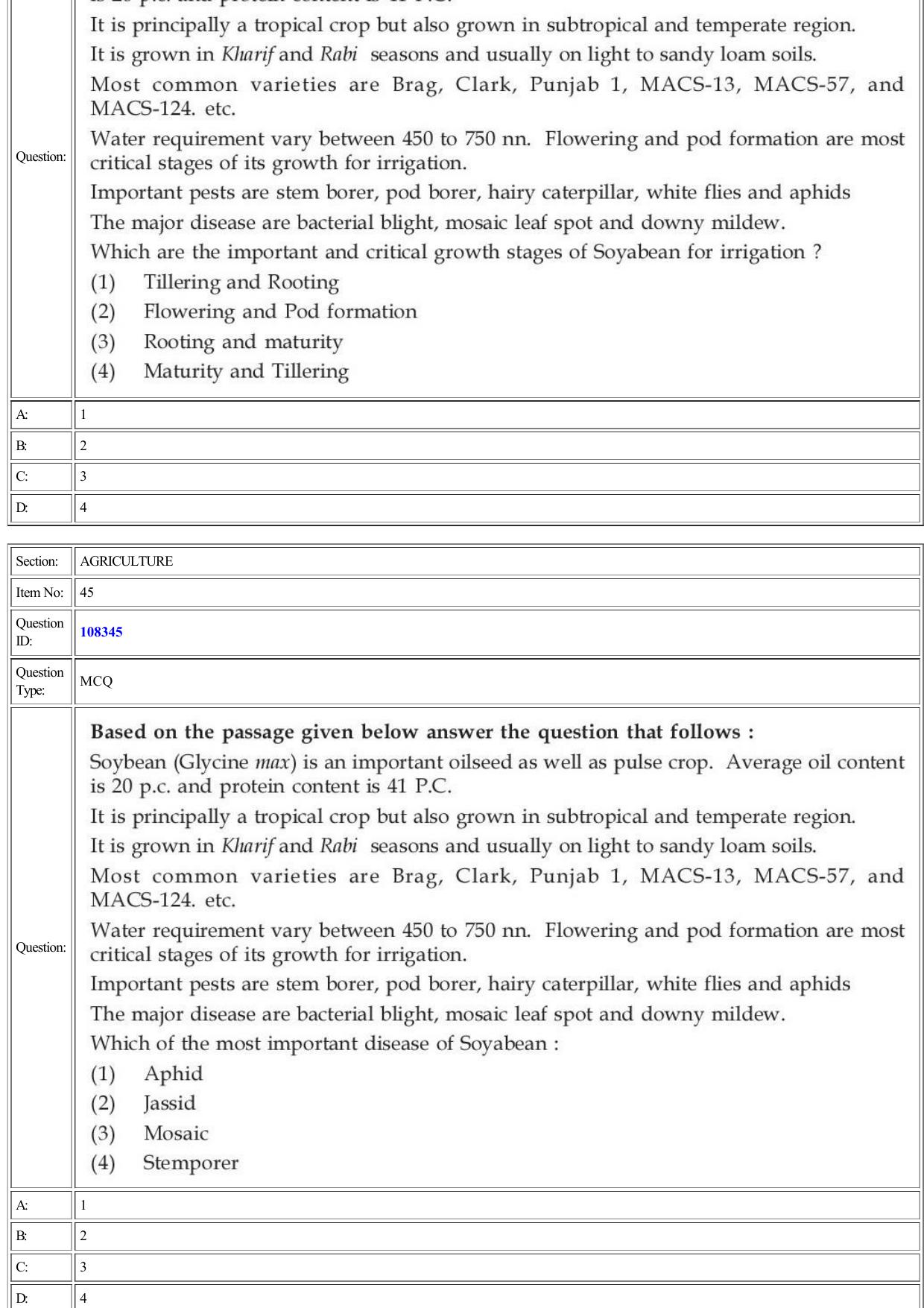 CUET 2022 Question Paper of Agriculture - Page 18