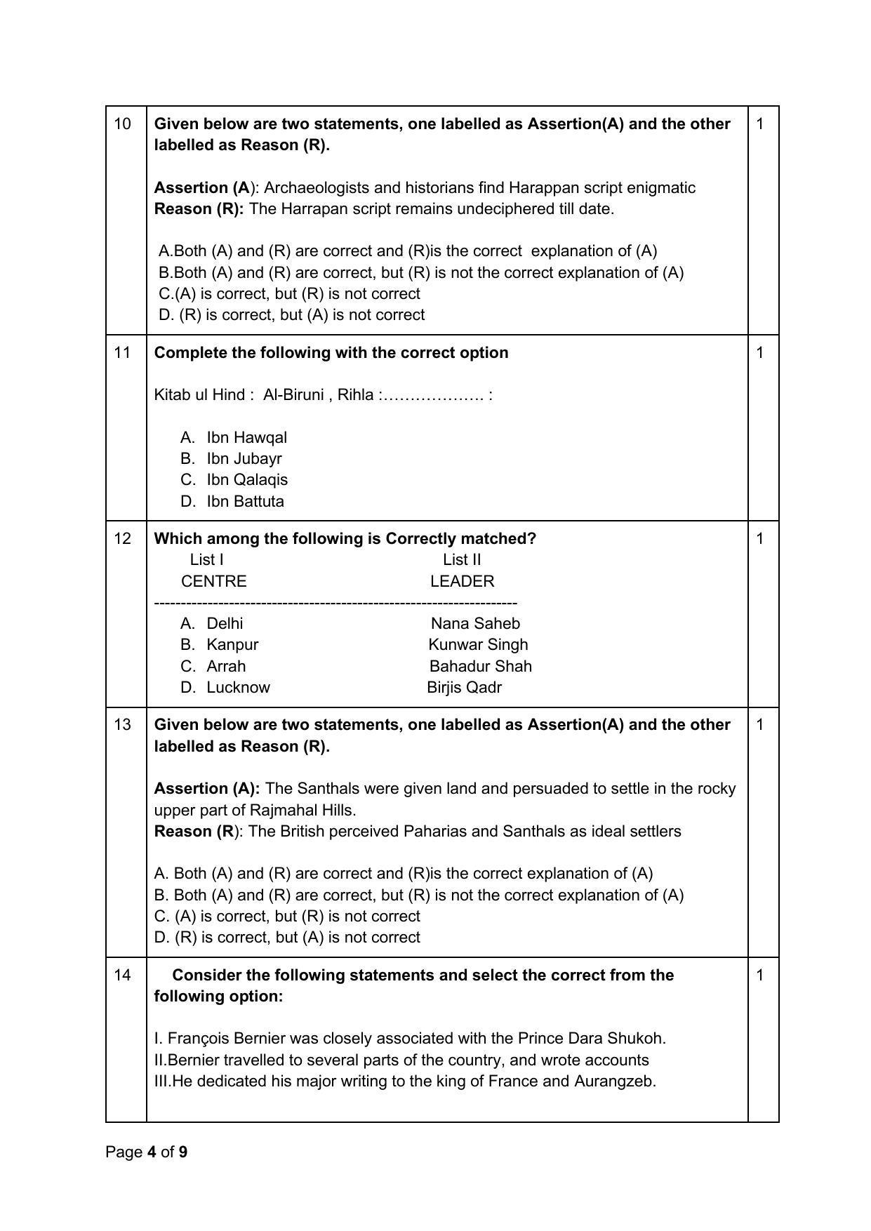 CBSE Class 12 History Sample Paper 2023 - Page 4