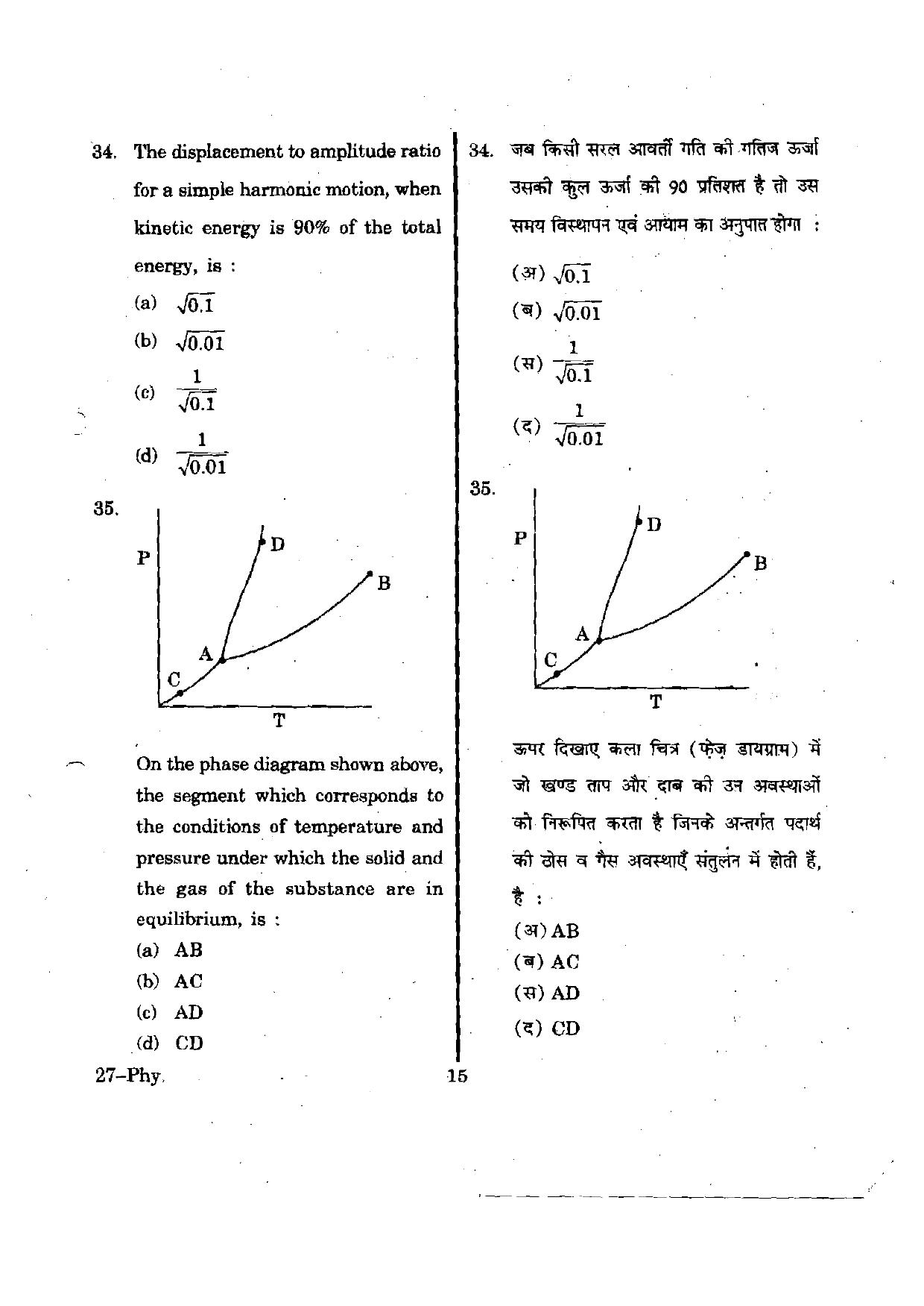 URATPG Physics 2012 Question Paper - Page 15