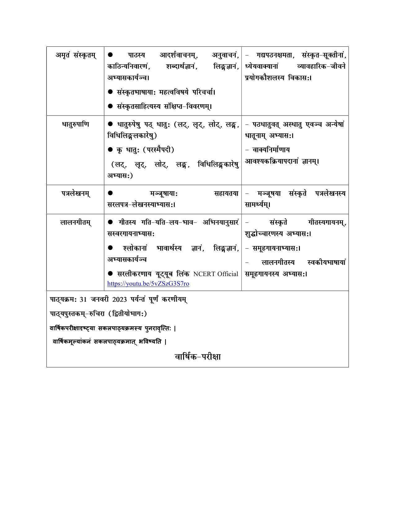 Edudel Class 7 (L-2) Sanskrit Syllabus - Page 3