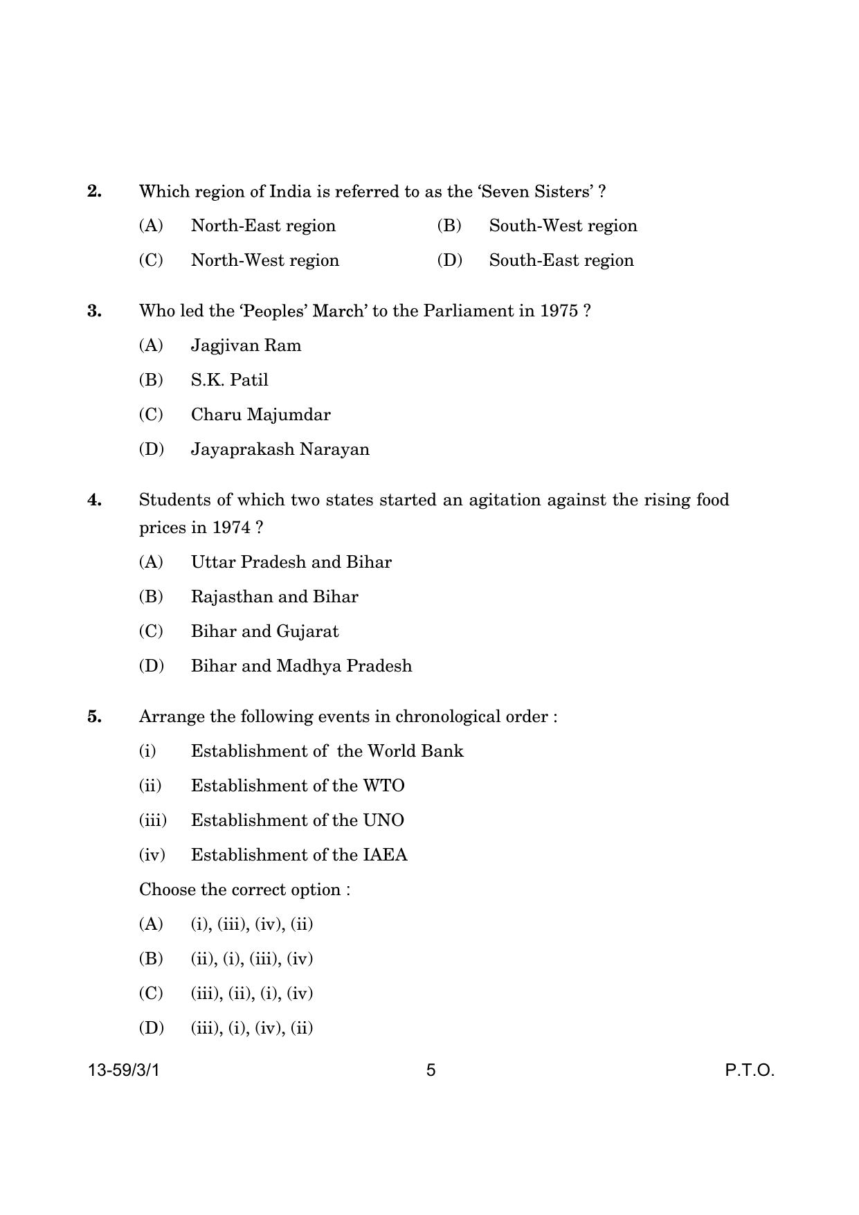 CBSE Class 12 59-3-1 Poltical Science 2024 Question Paper - Page 5