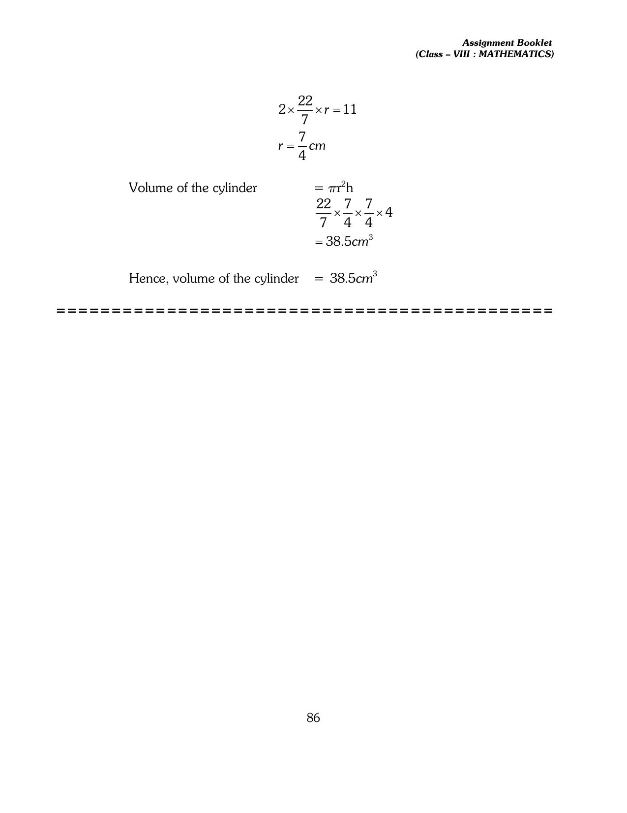 CBSE Worksheets for Class 8 Mathematics Assignment 13 - Page 76