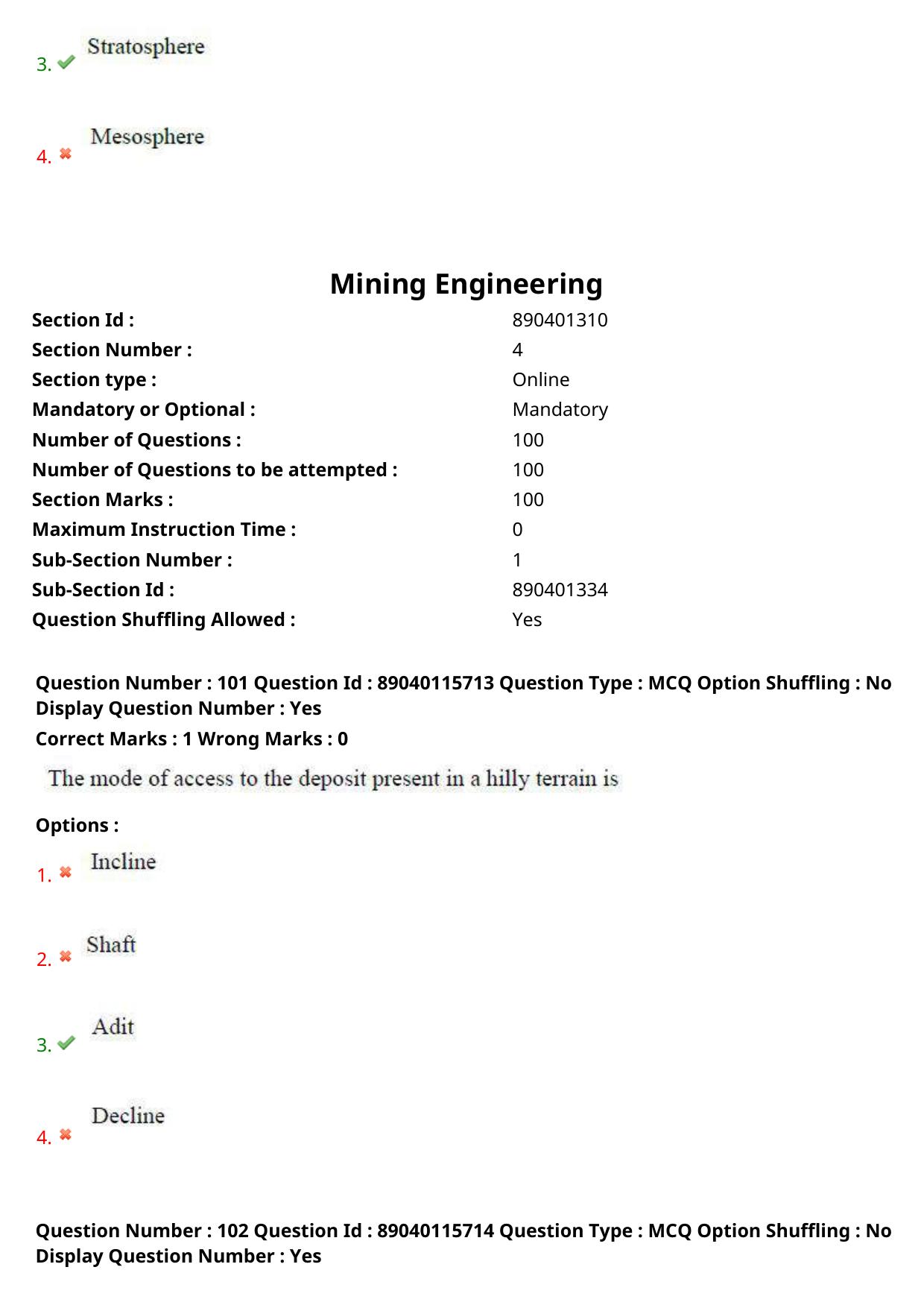AP ECET 2025 Mining Engineering 06th May 2025 (Shift 2) Question Paper wth Key - Page 50