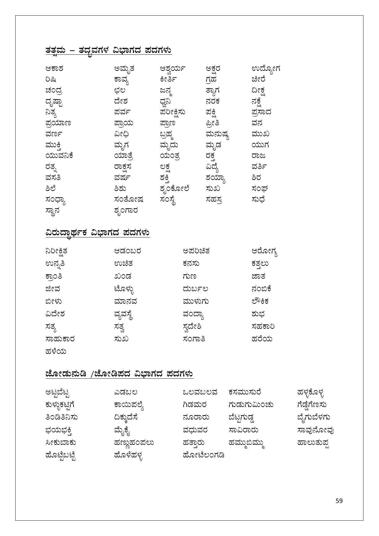 Karnataka 1st PUC Question Bank 2025 - Kannada - Page 59