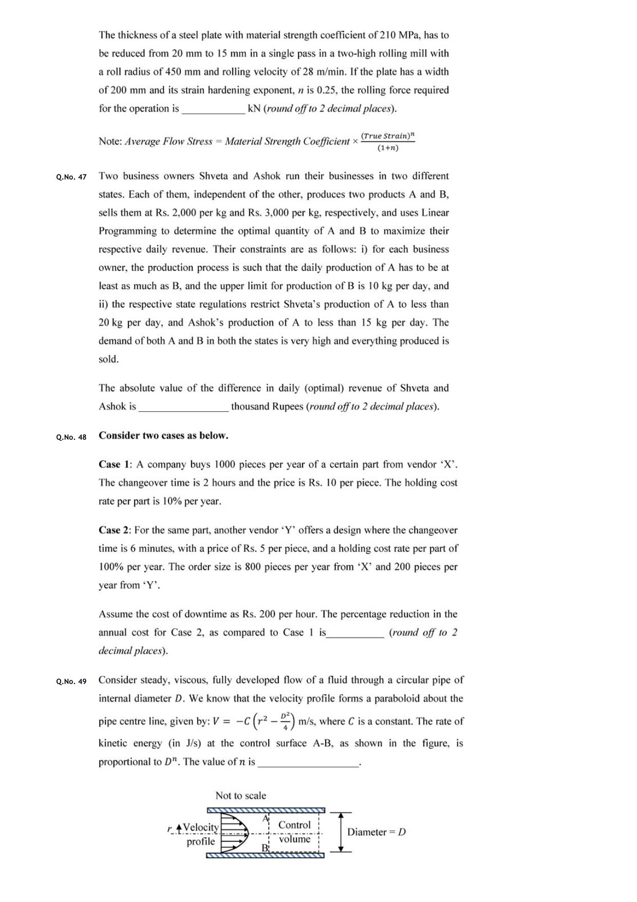 GATE 2020 Mechanical Engineering (ME) Question Paper - Page 16