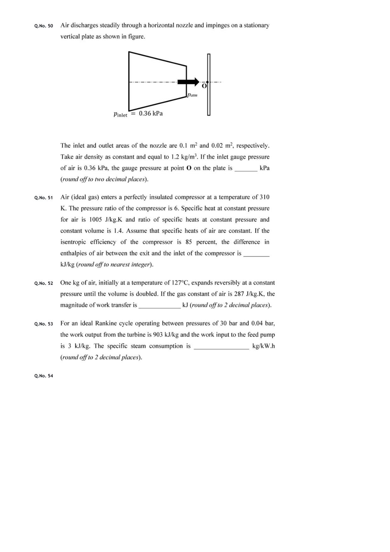 GATE 2020 Mechanical Engineering (ME) Question Paper - Page 17