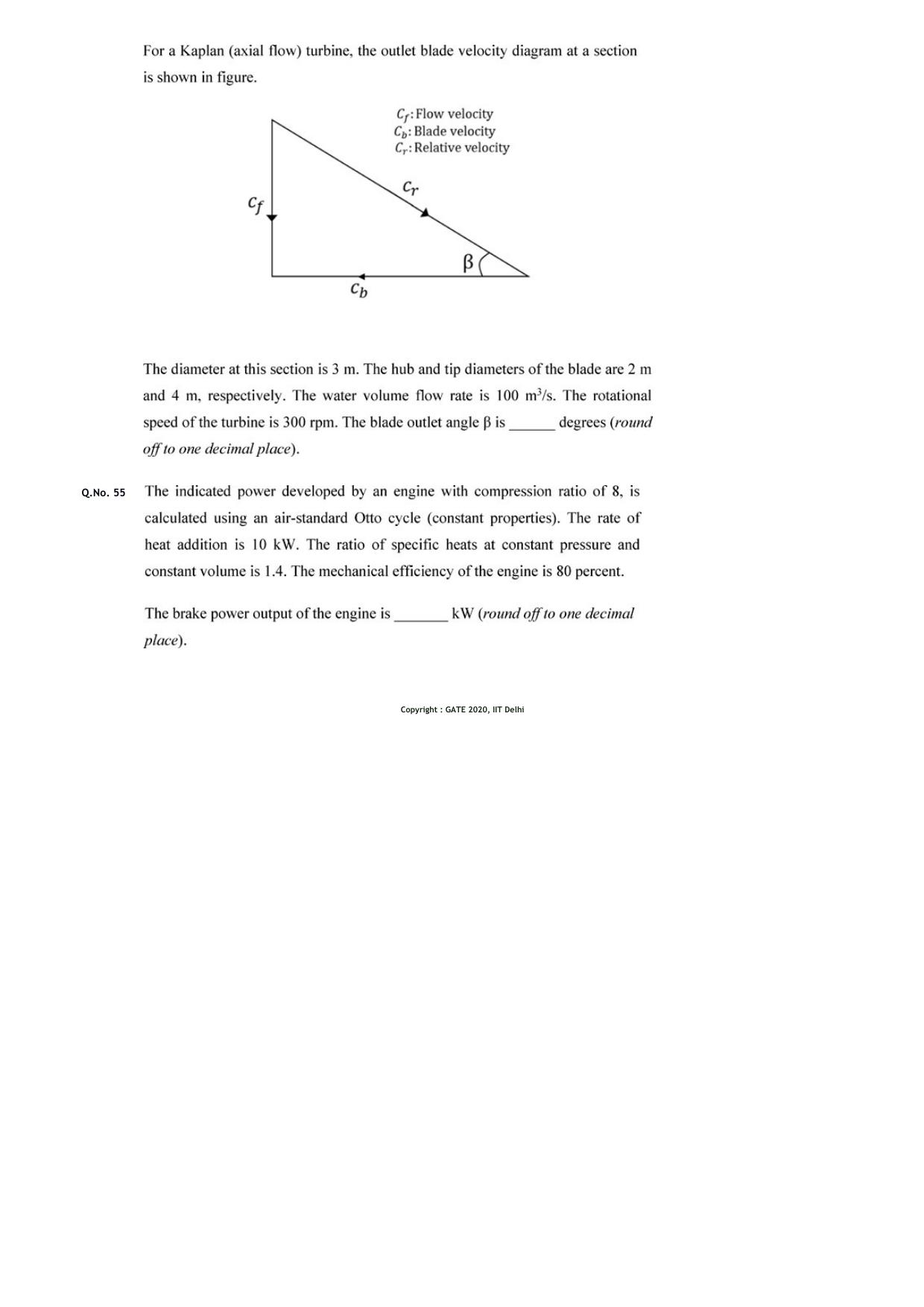 GATE 2020 Mechanical Engineering (ME) Question Paper - Page 18