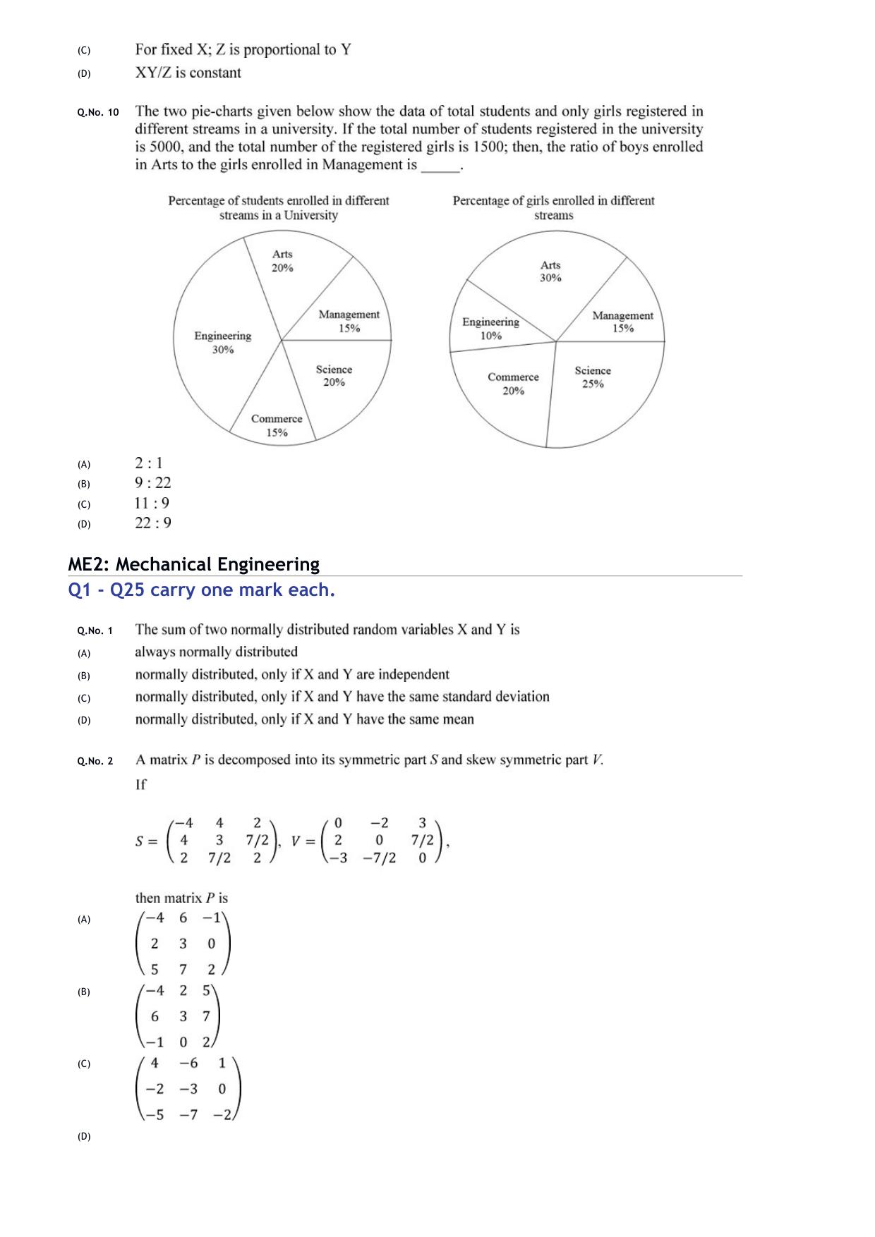 GATE 2020 Mechanical Engineering (ME) Question Paper - Page 24