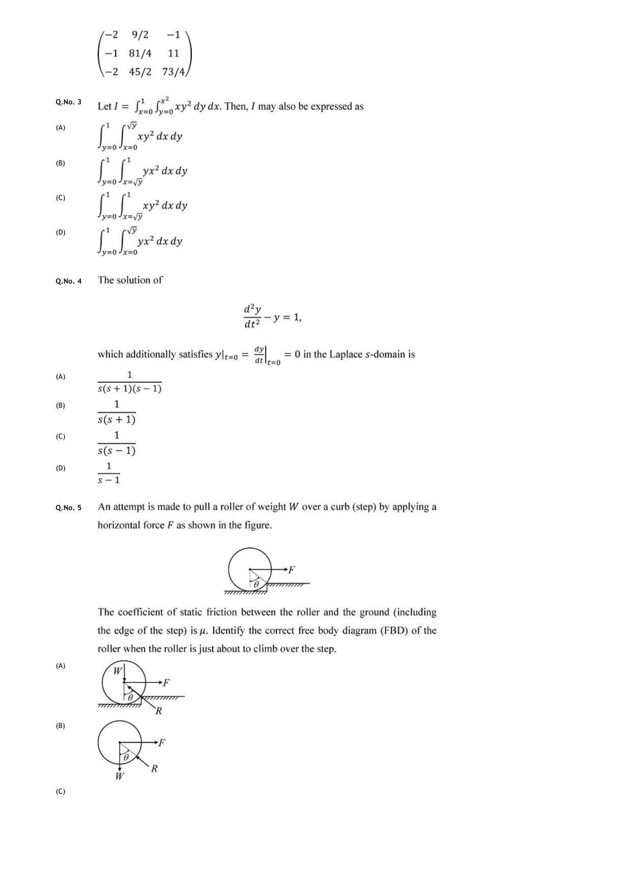GATE 2020 Mechanical Engineering (ME) Question Paper - Page 25