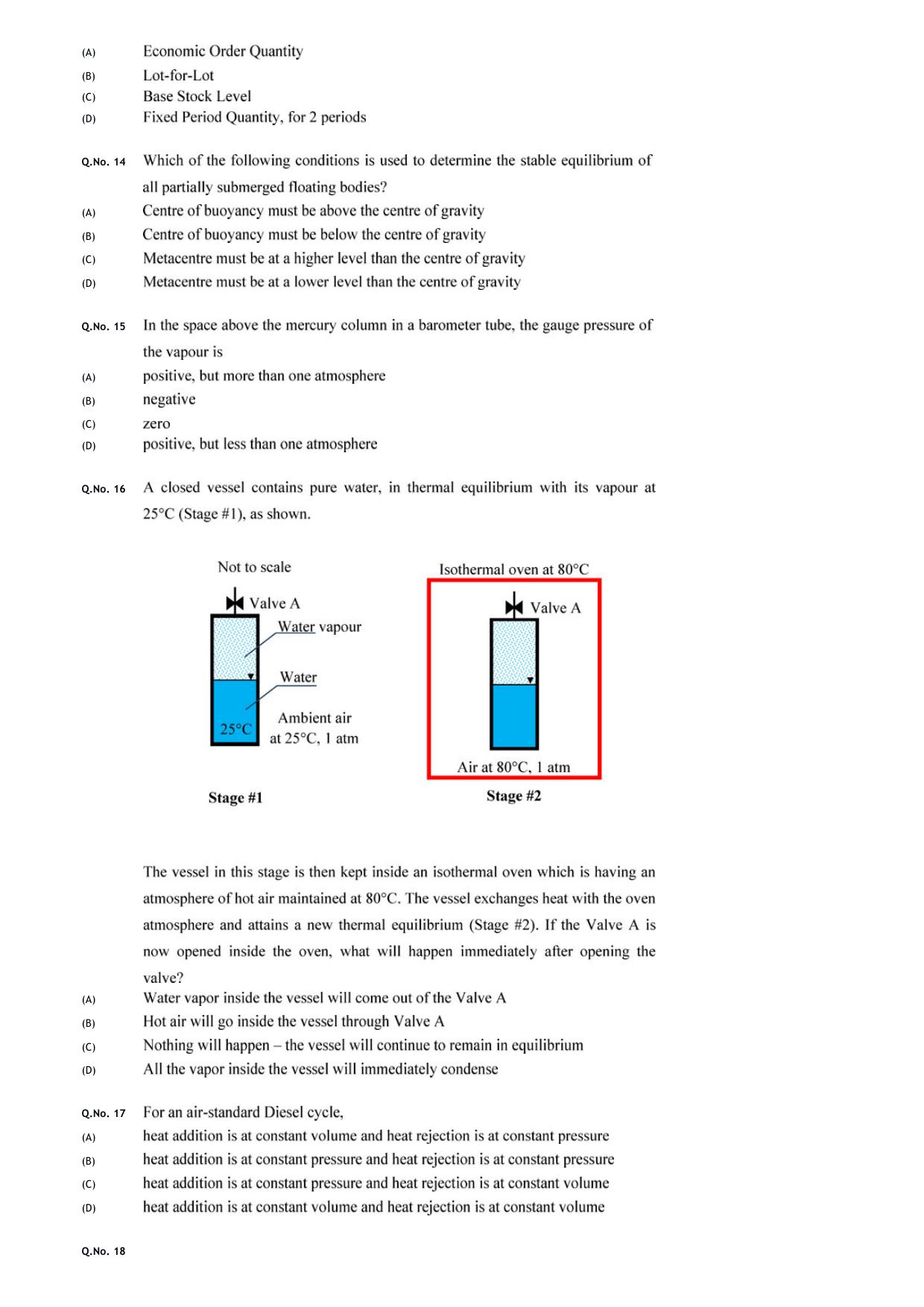 GATE 2020 Mechanical Engineering (ME) Question Paper - Page 28