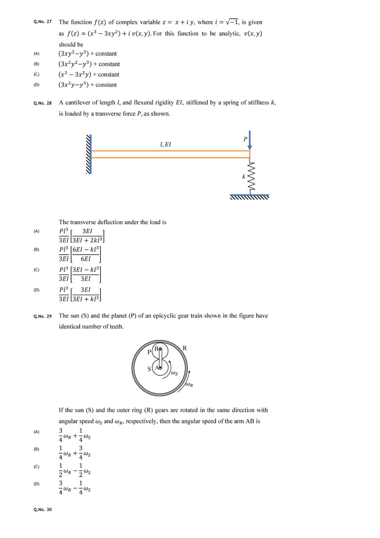 GATE 2020 Mechanical Engineering (ME) Question Paper - Page 31