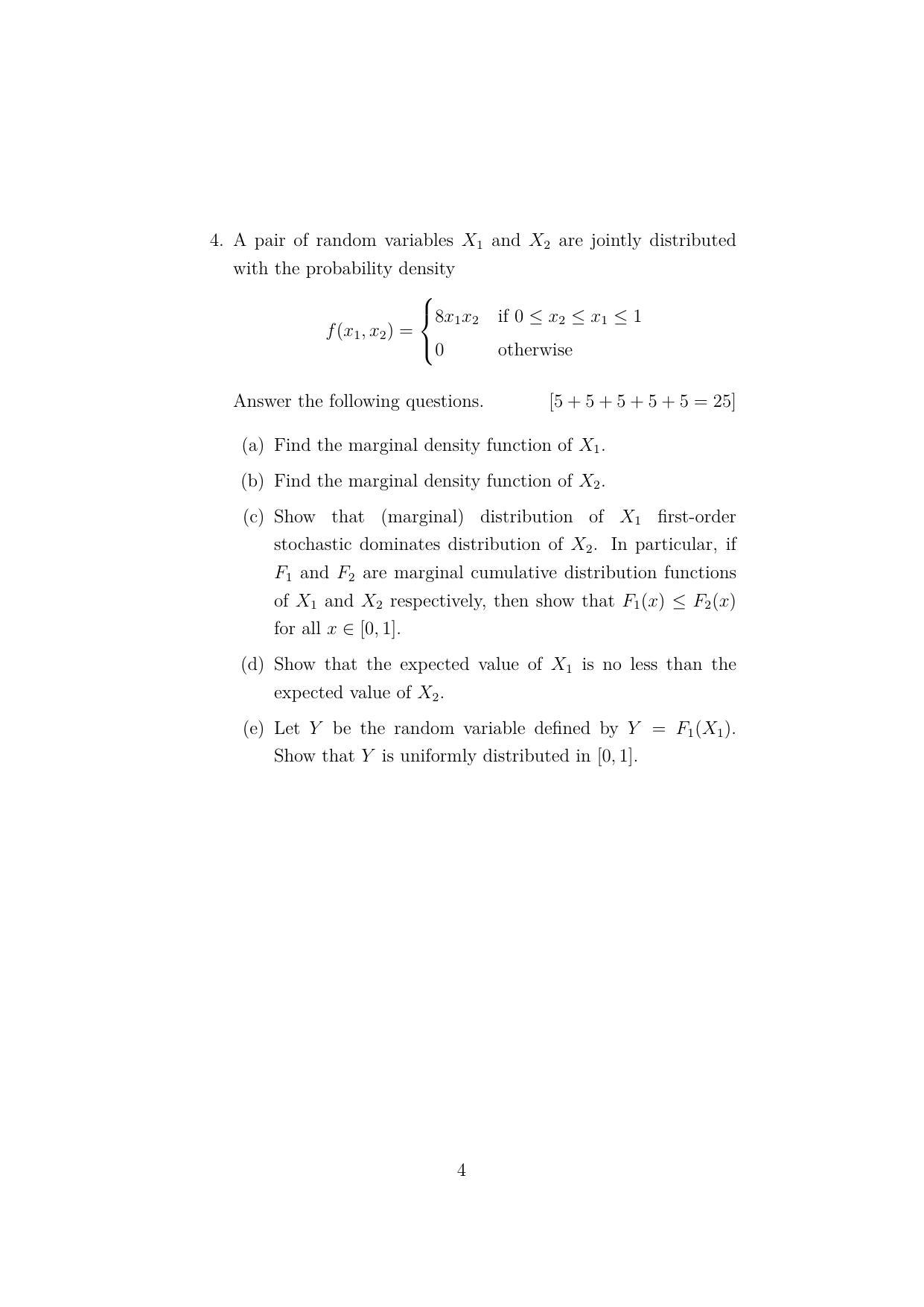 ISI Admission Test JRF in Quantitative Economics QEA 2022 Sample Paper - Page 4