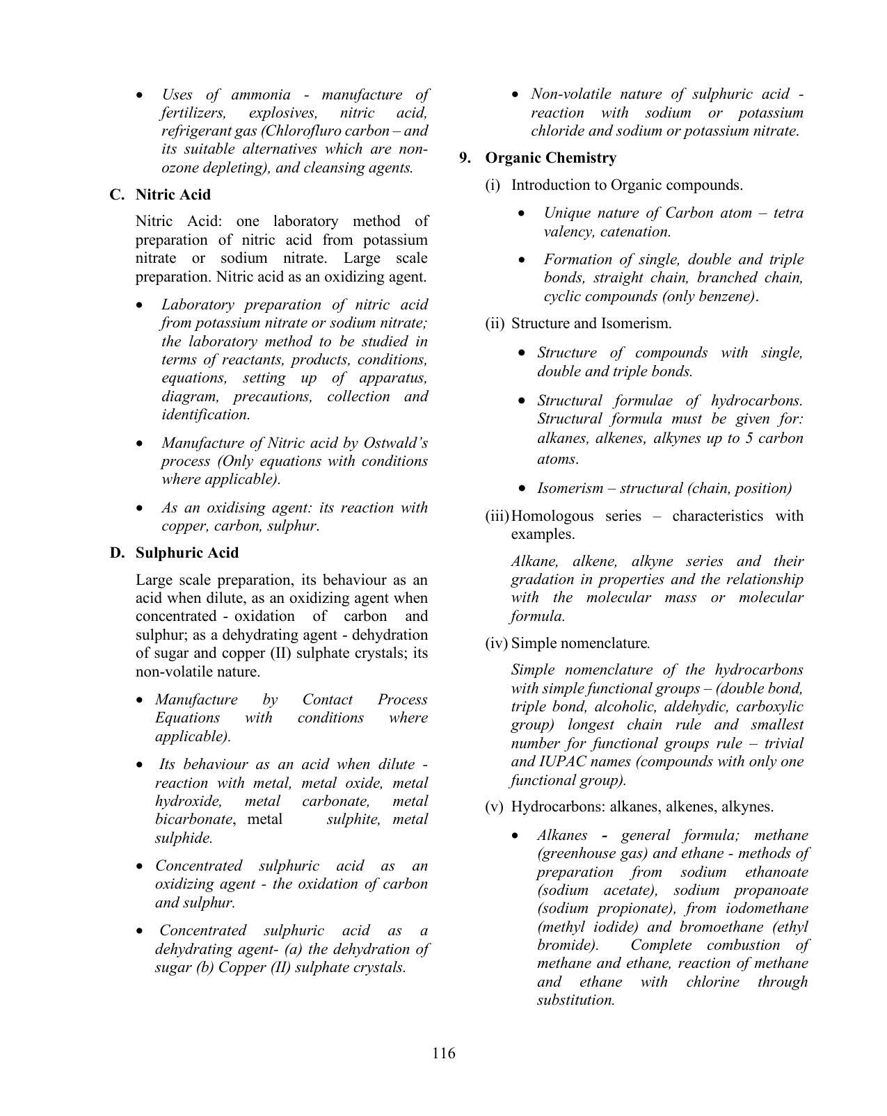 ICSE Chemistry Syllabus 2026 - Page 9