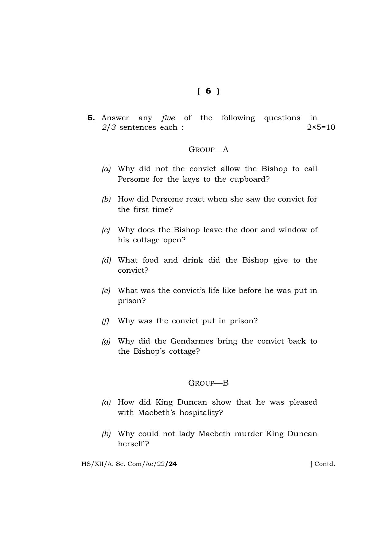 Meghalaya Board (MBOSE) Class 12 ALTERNATIVE ENGLISH (HS_XII_A.Sc.Com_Ae_22) 2022 Question Paper - Page 6