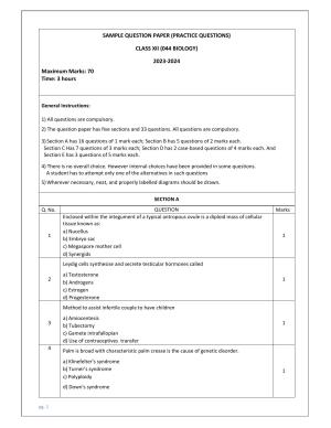 Edudel Class 12 Biology (English) Practice Papers-2 (2023-24)