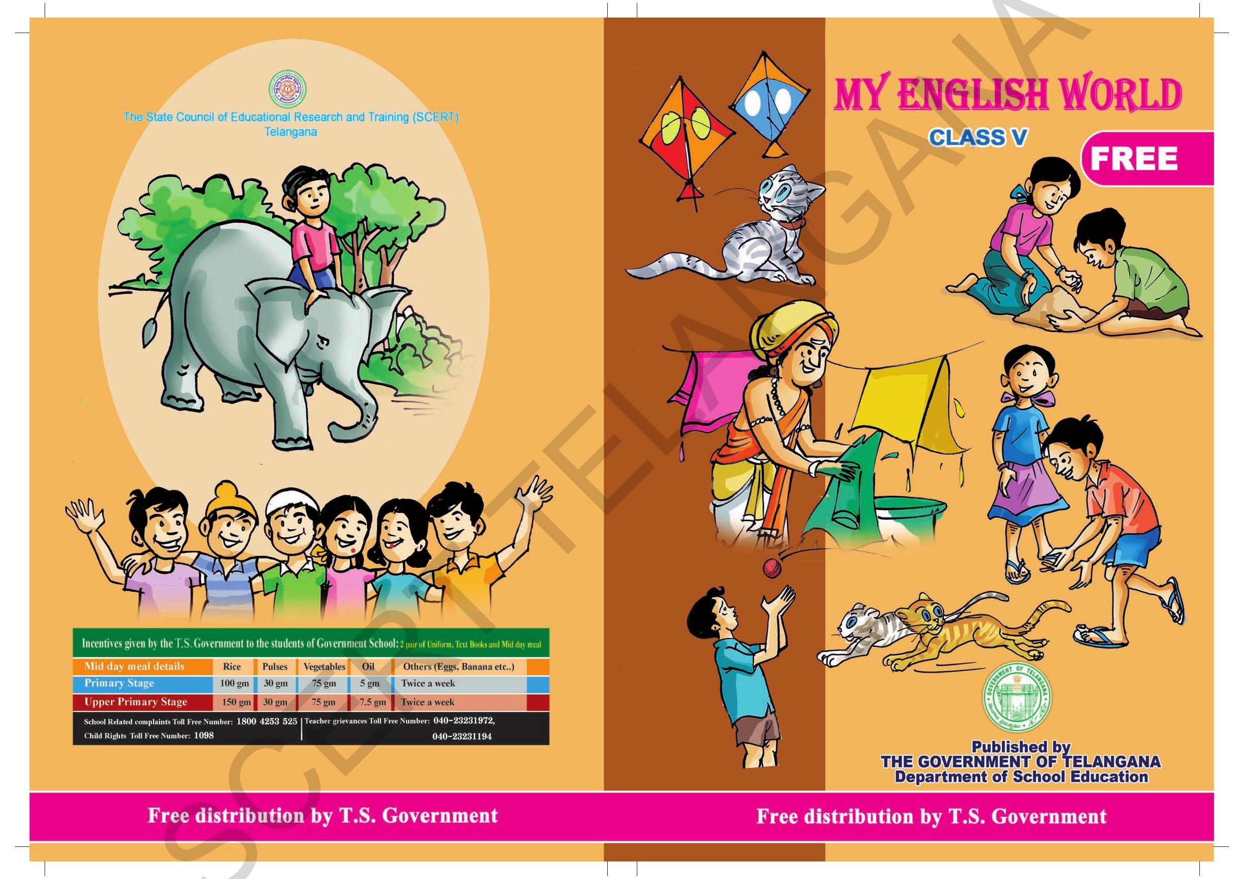 TS SCERT Class 5  English(English Medium) Text Book - Page 1