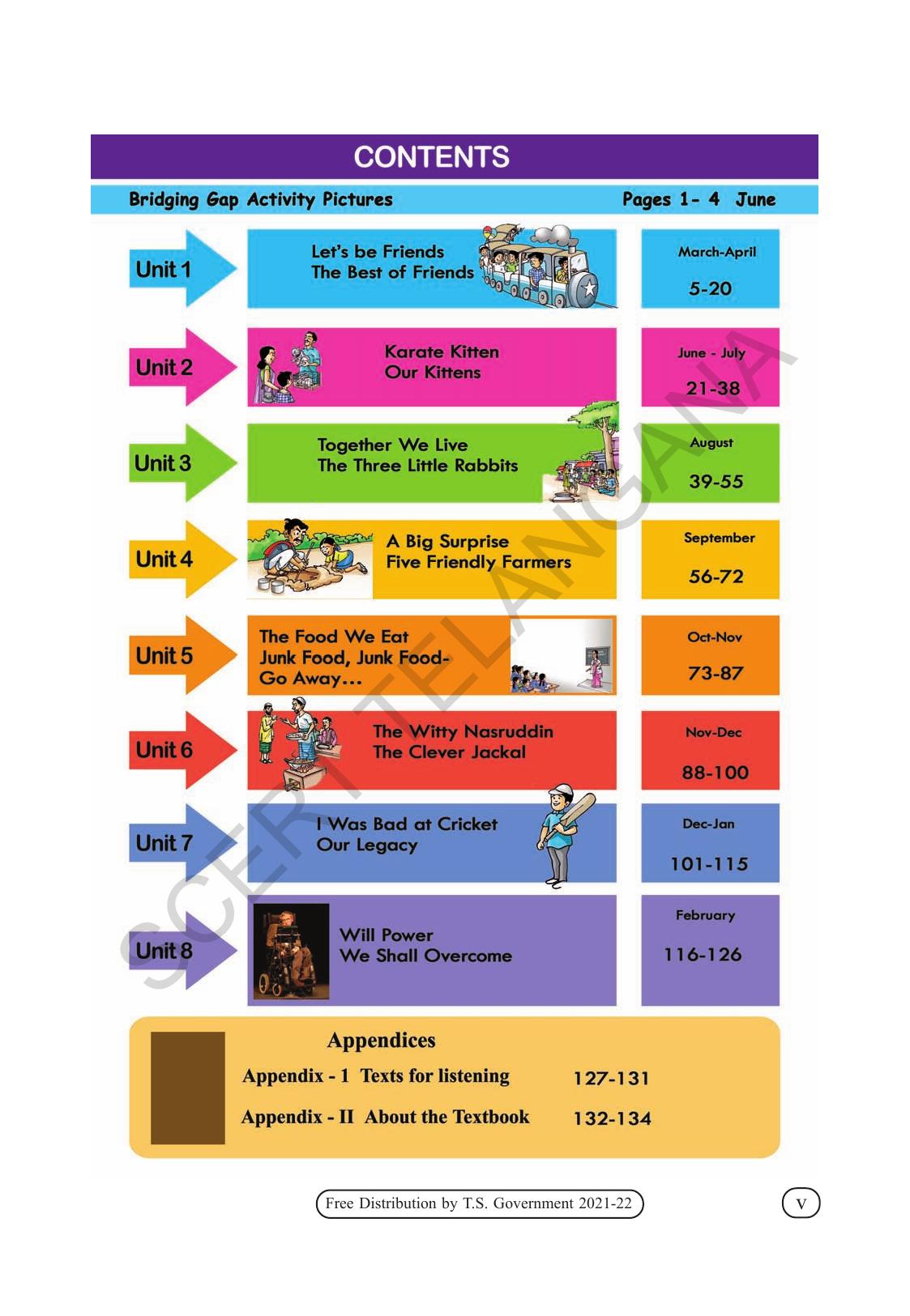 TS SCERT Class 5  English(English Medium) Text Book - Page 7