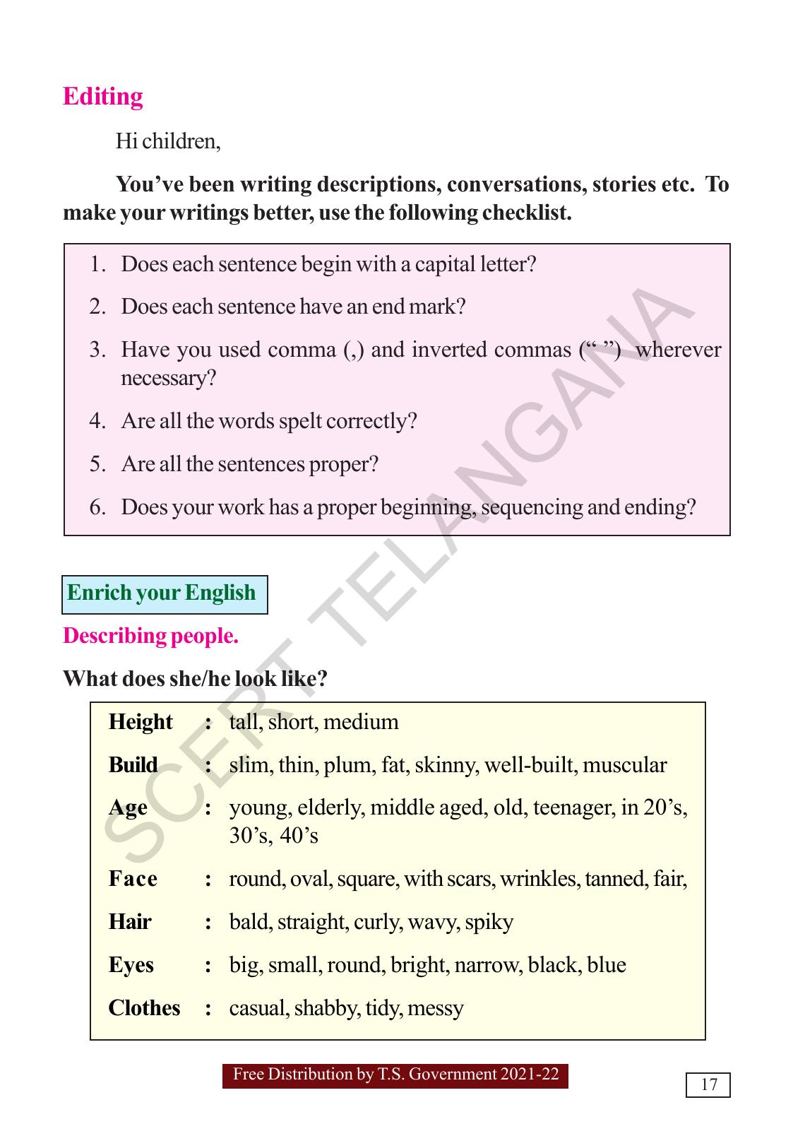 TS SCERT Class 5  English(English Medium) Text Book - Page 25