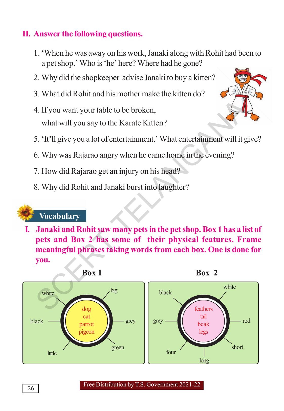 TS SCERT Class 5  English(English Medium) Text Book - Page 34