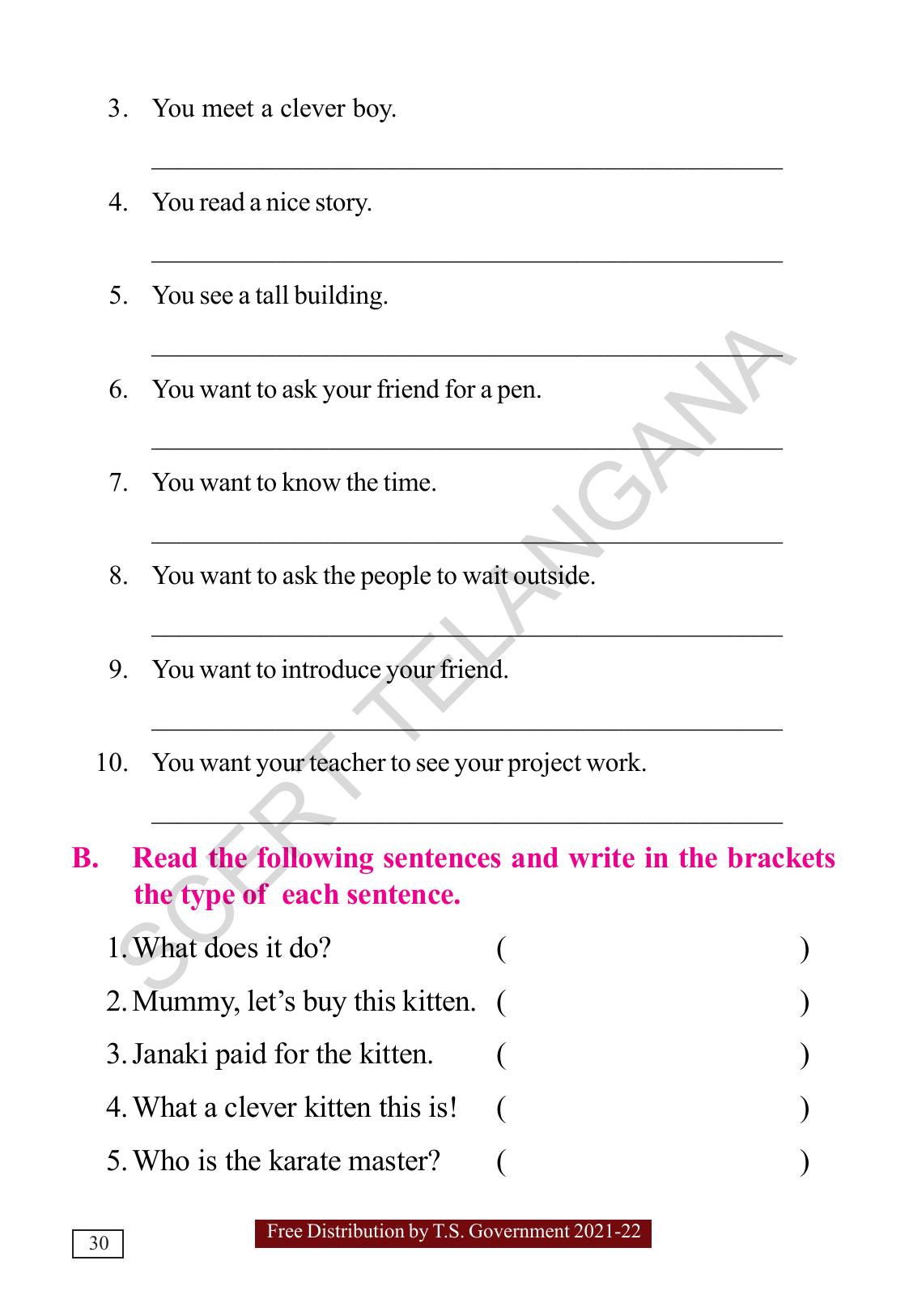 TS SCERT Class 5  English(English Medium) Text Book - Page 38