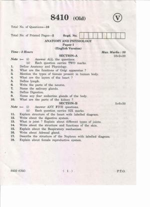 AP Inter 1st Year Anatomy and Physiology-I (Old)2 May-2019-Vocational Question Paper
