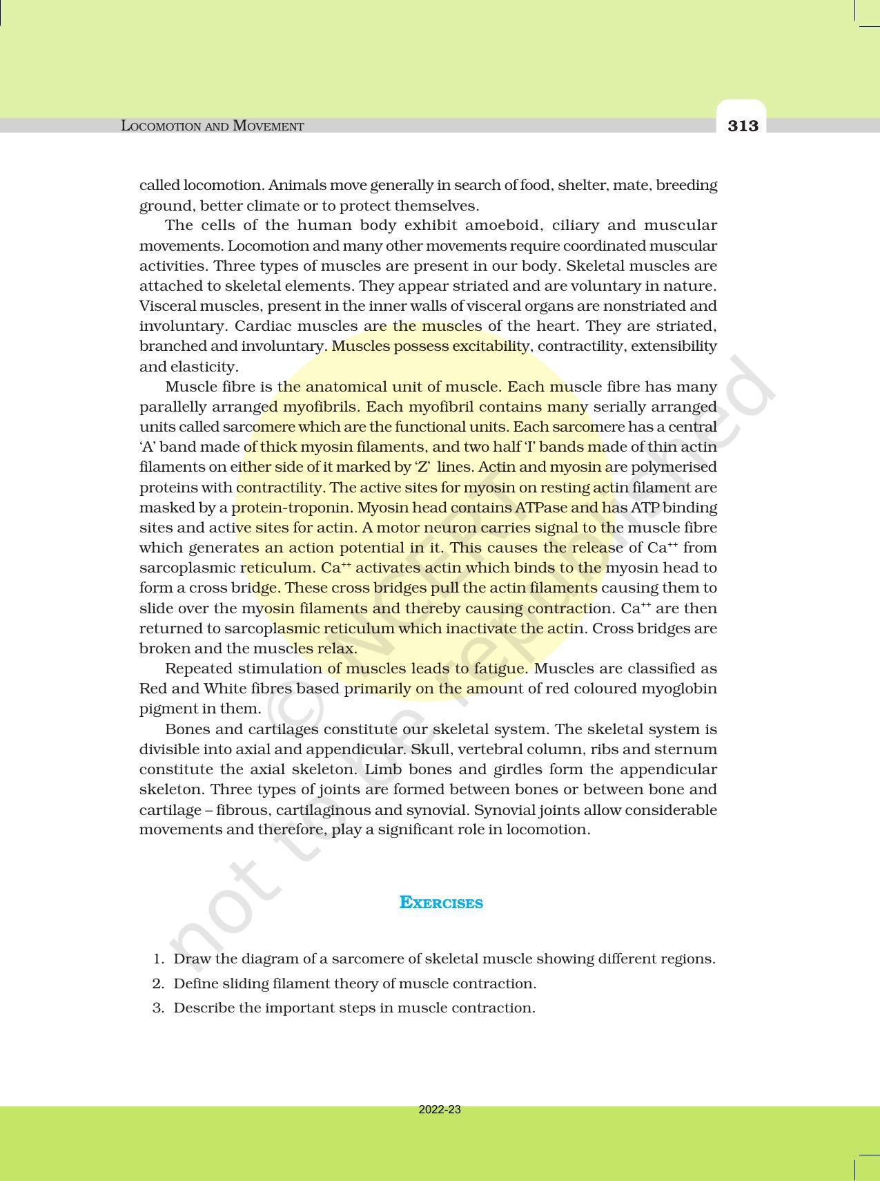 NCERT Book for Class 11 Biology Chapter 20 Locomotion and Movement - Page 12