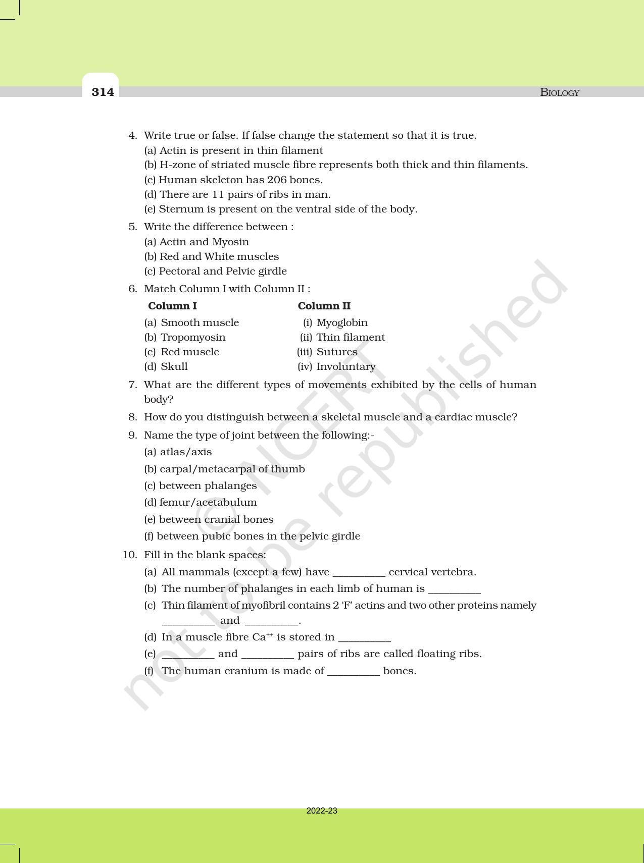NCERT Book for Class 11 Biology Chapter 20 Locomotion and Movement - Page 13
