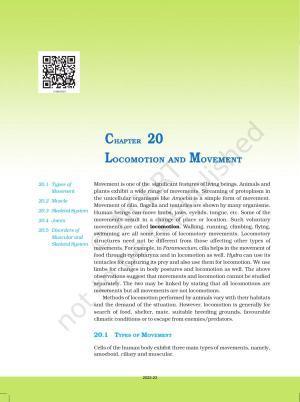 NCERT Book for Class 11 Biology Chapter 20 Locomotion and Movement