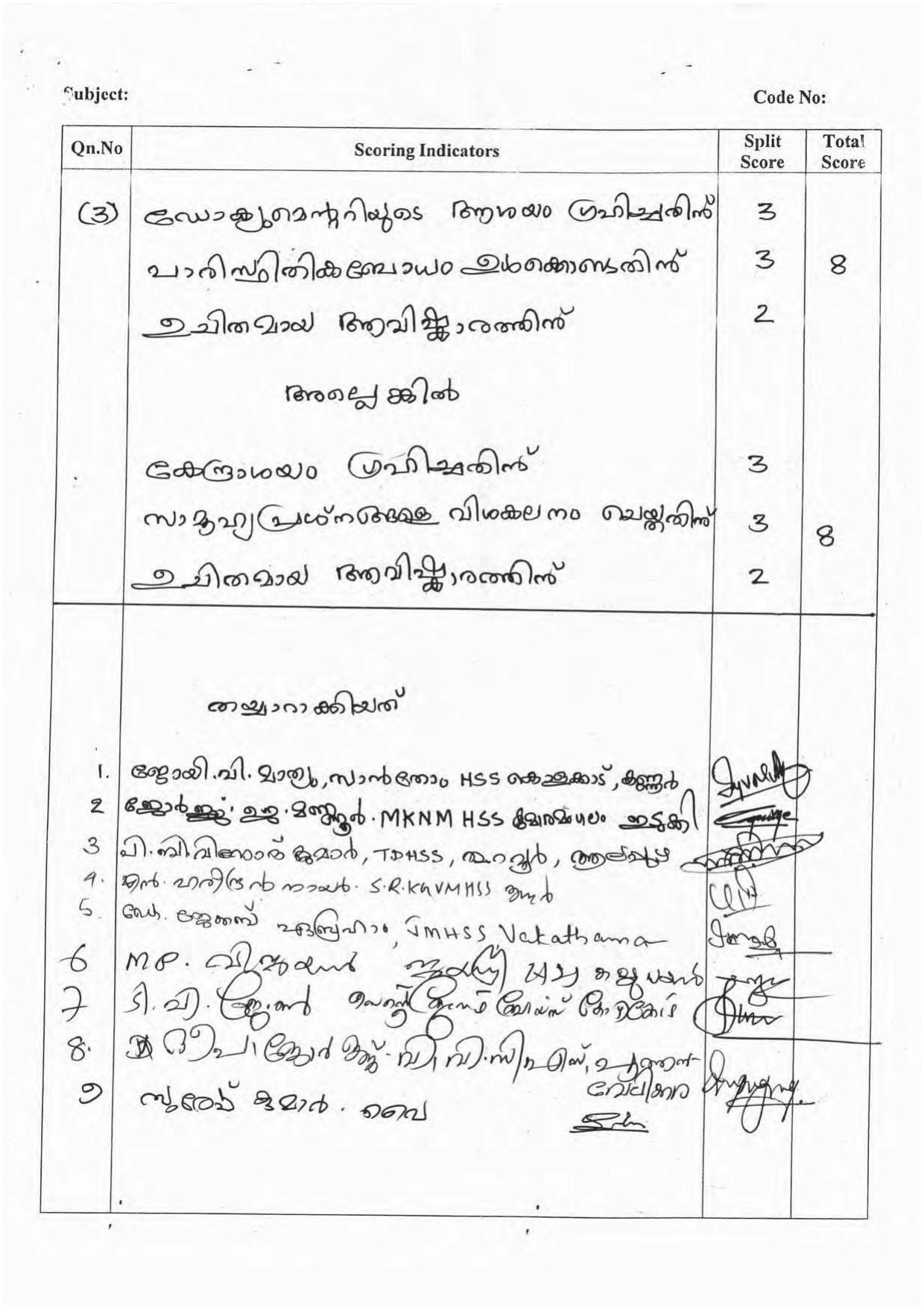 Kerala Plus One 2016 Malayalam Answer Key - Page 4