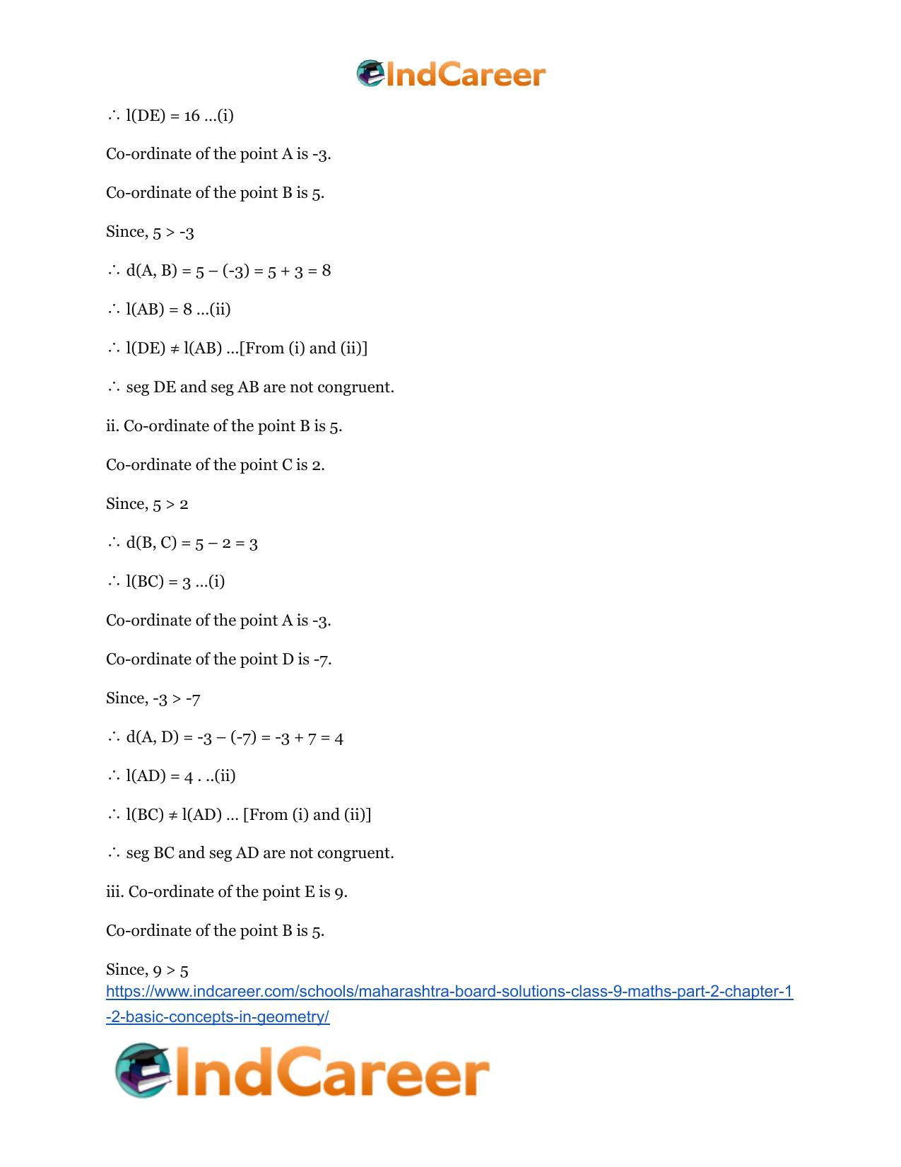 Maharashtra Board Solutions Class 9-Maths (Part 2): Chapter 1.2- Basic Concepts in Geometry - Page 3