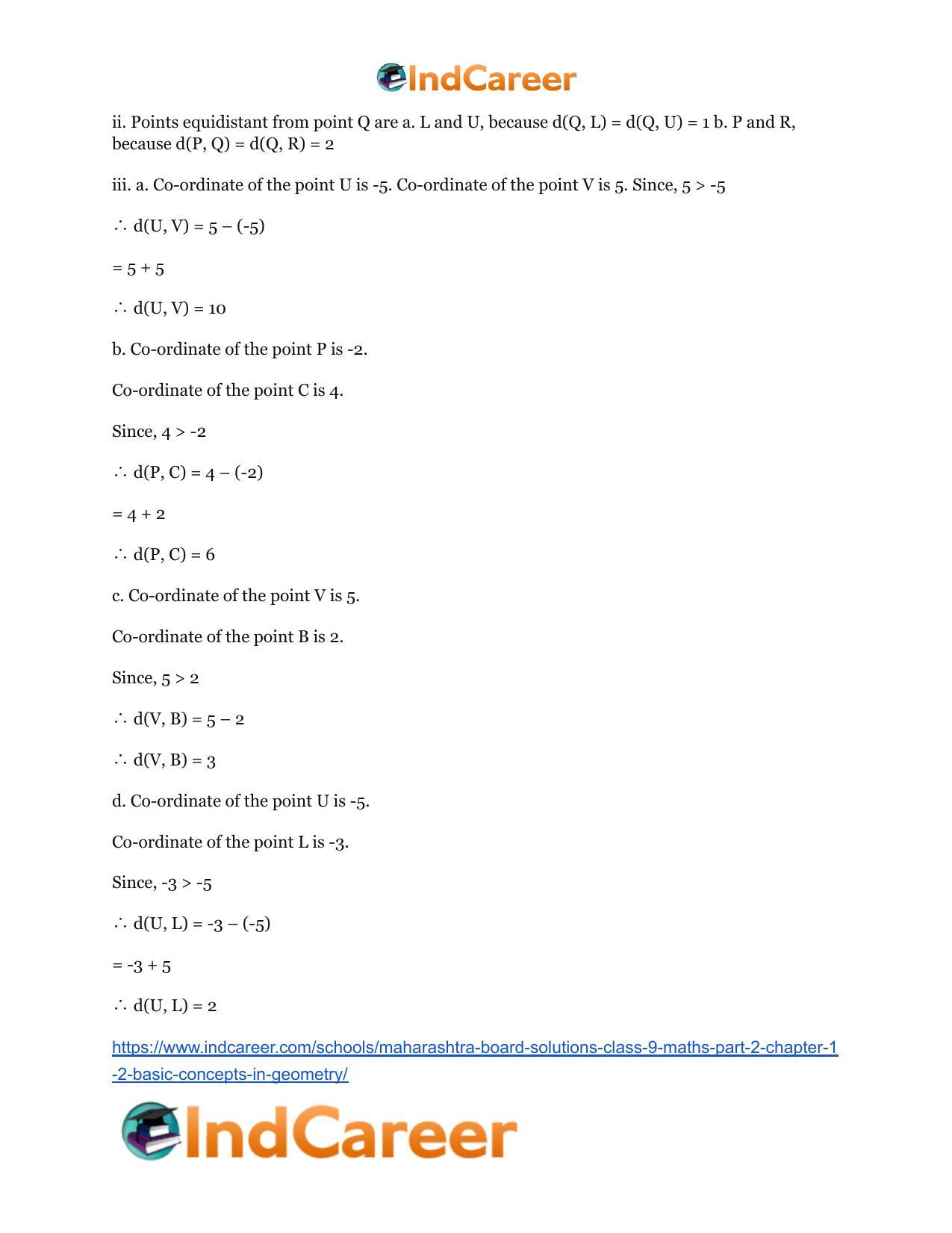 Maharashtra Board Solutions Class 9-Maths (Part 2): Chapter 1.2- Basic Concepts in Geometry - Page 7